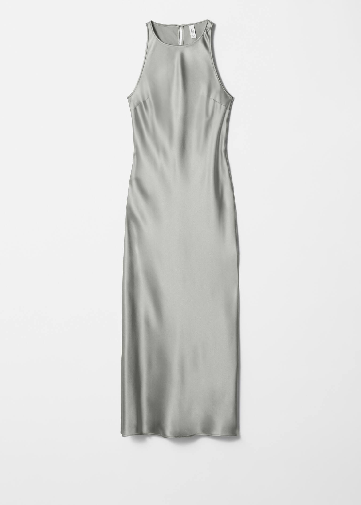 Αμάνικο Σατέν Φόρεμα Midi - Light Grey/Σκούρο Ροζ/Μαύρο/Ροζ/Pastel Yellow/Μεσαίο Μπλε/Σκούρο Καφέ/Light Blue