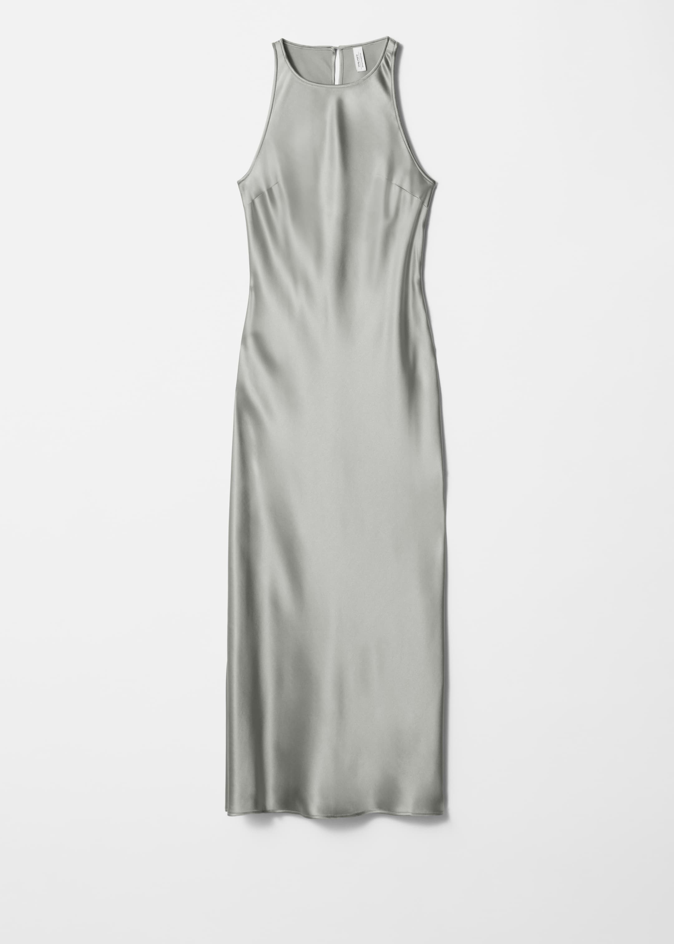 Größeres Bild ansehen: Ärmelloses Midikleid aus Satin - Hellgrau - Ladies | H&M DE 1