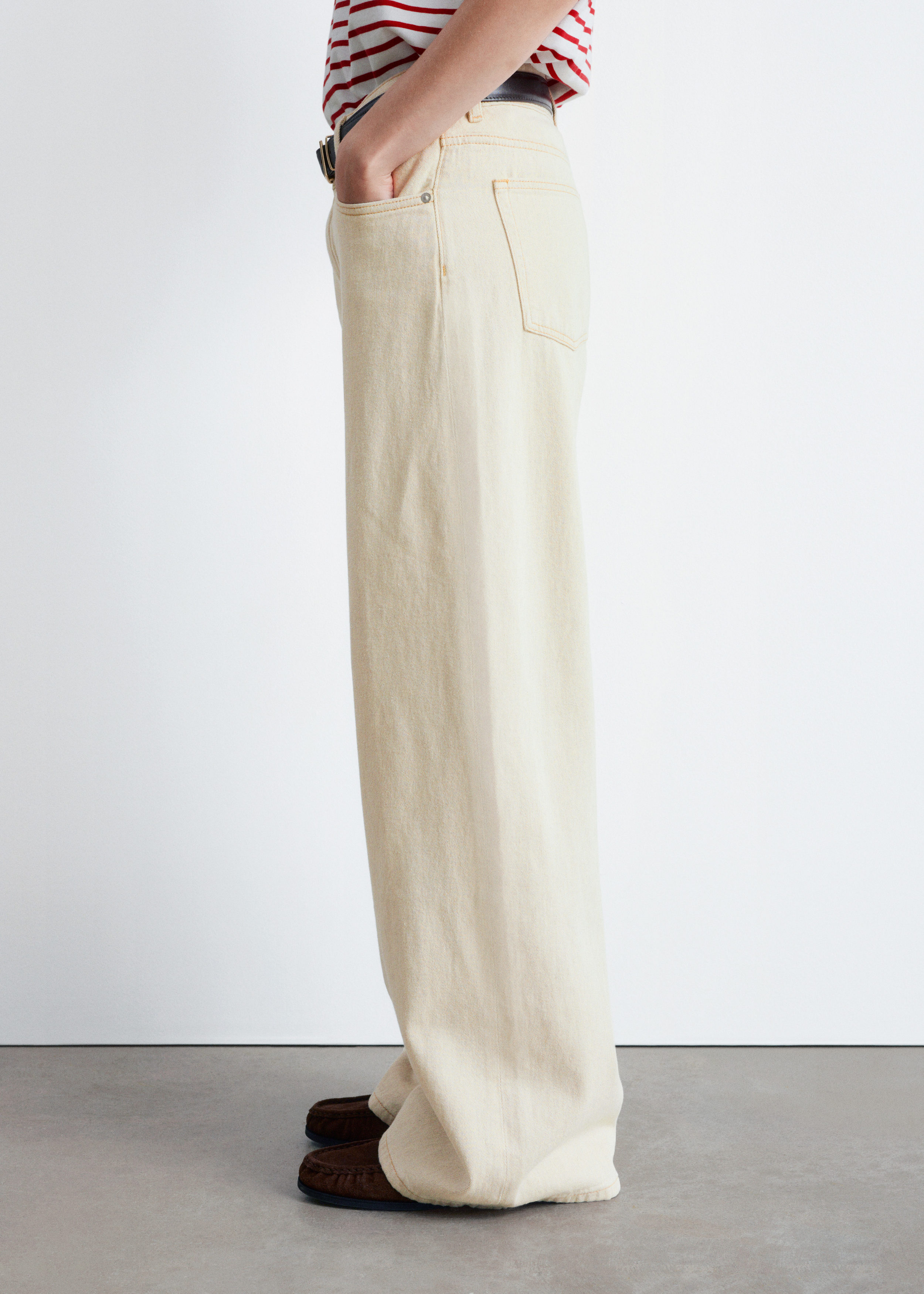 Relaxed Wide-Leg Jeans - Beige - Jeans - & Other Stories NL