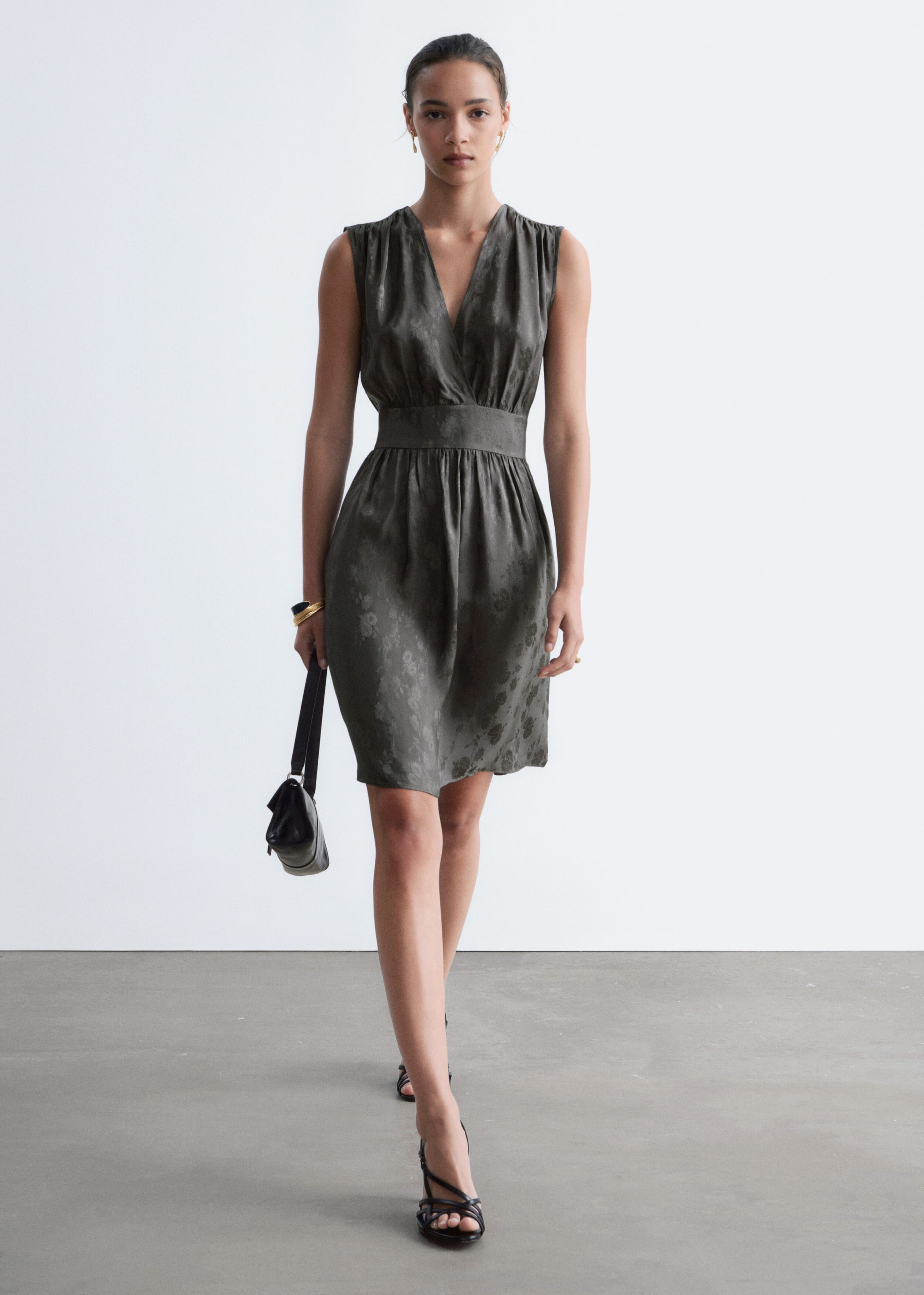 Mini abito jacquard - Azzurro - Lookbook
