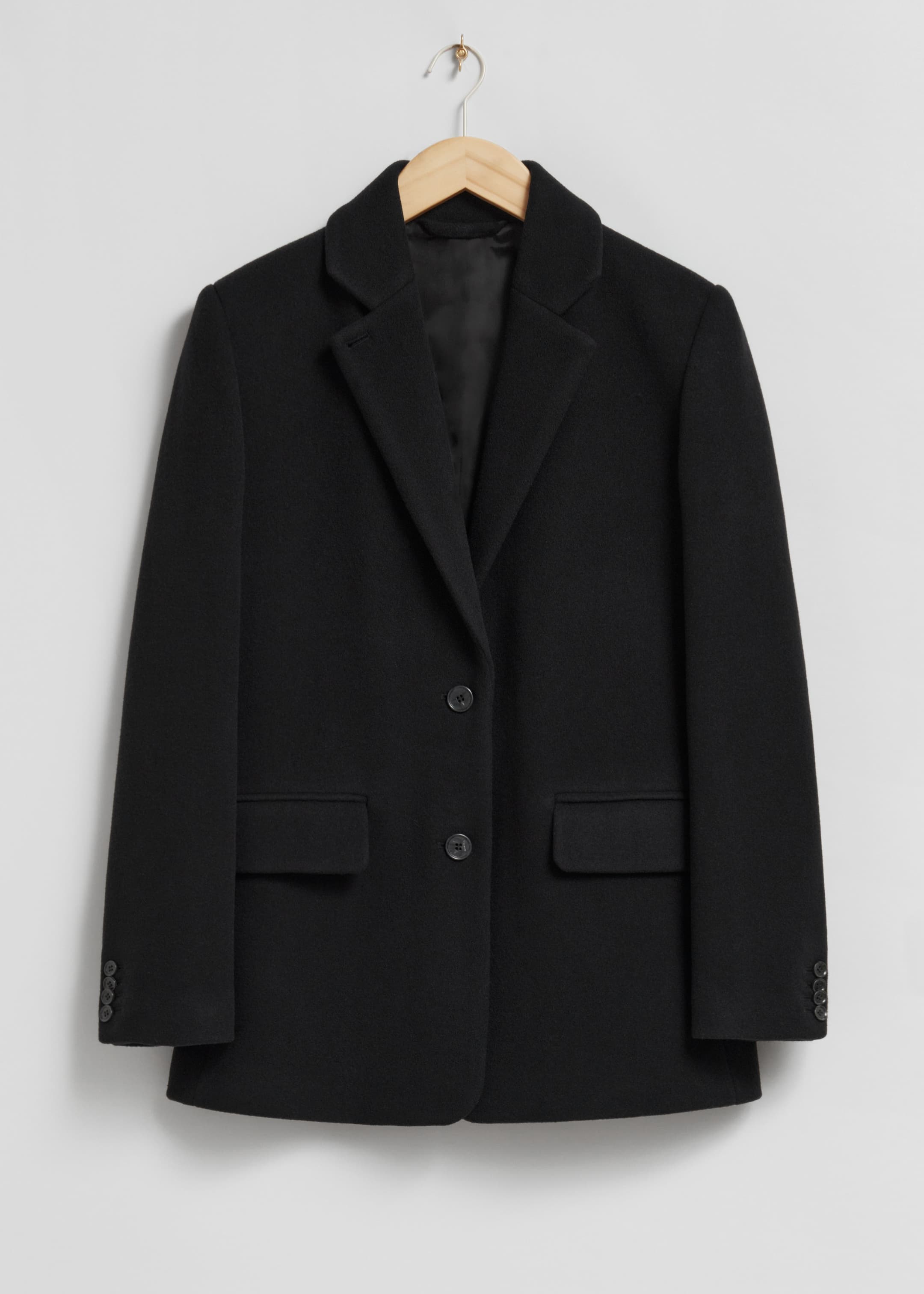 View larger image: Oversized Wool Blazer - Black - Ladies | H&M GB 1