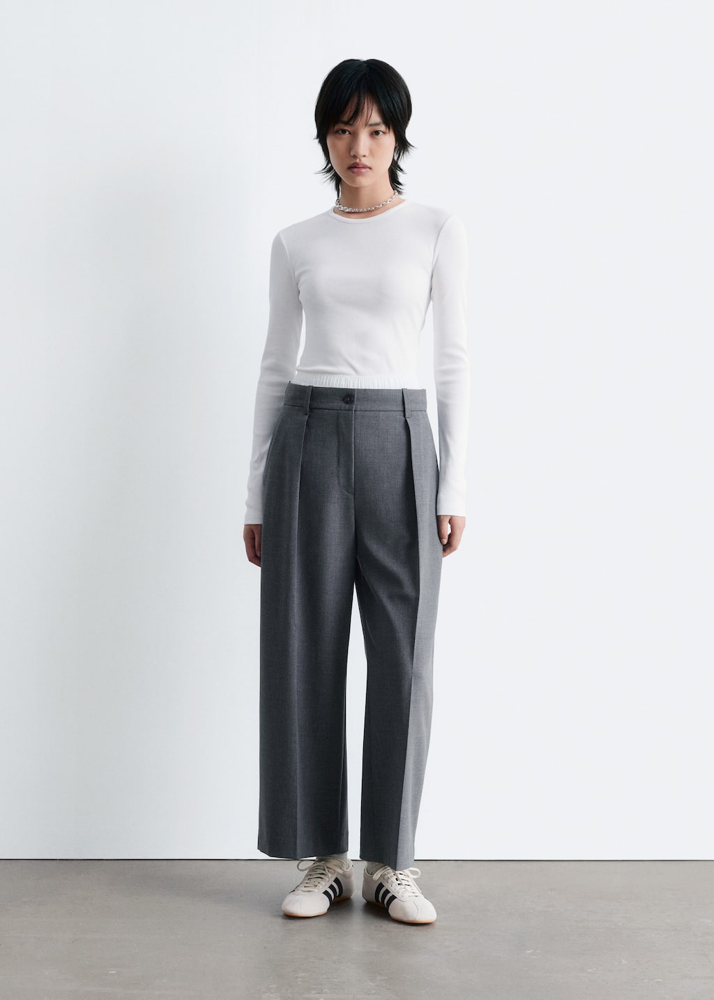 Image of Ribbed Long-Sleeve Top
