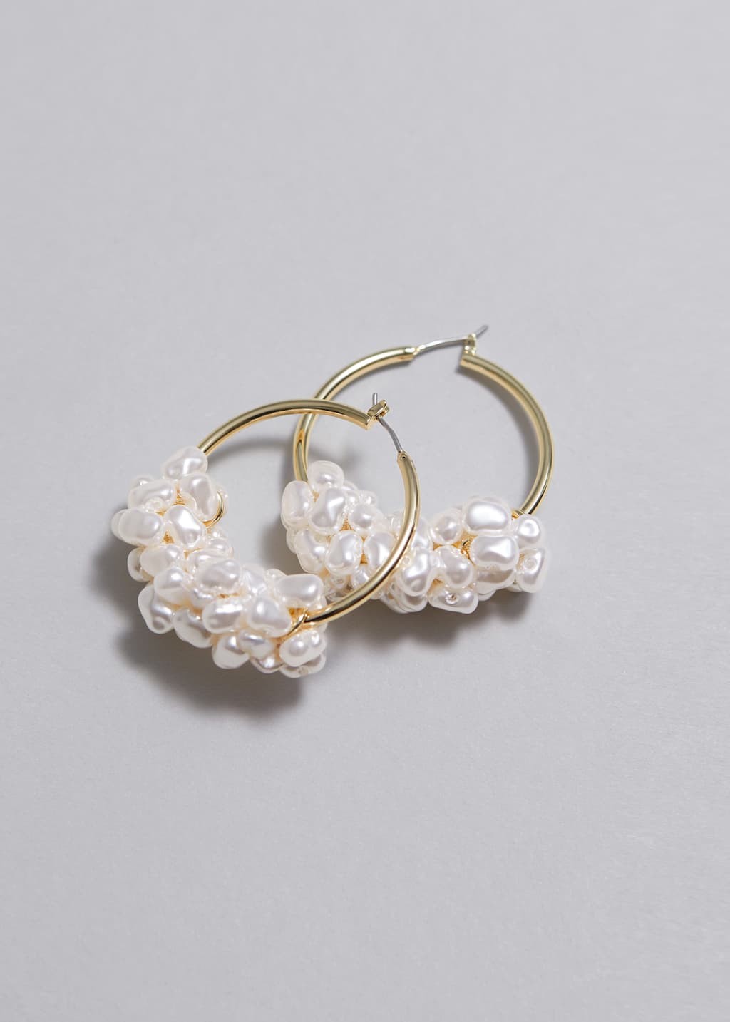 Pearl Cluster Hoops - Gold - Still Life