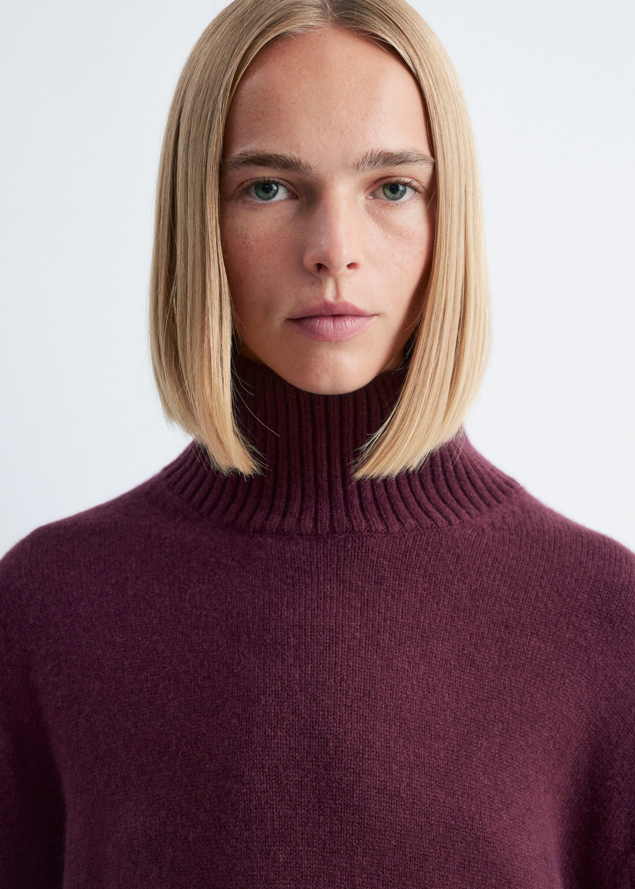 Image of Oversized-Wollpullover mit Rollkragen