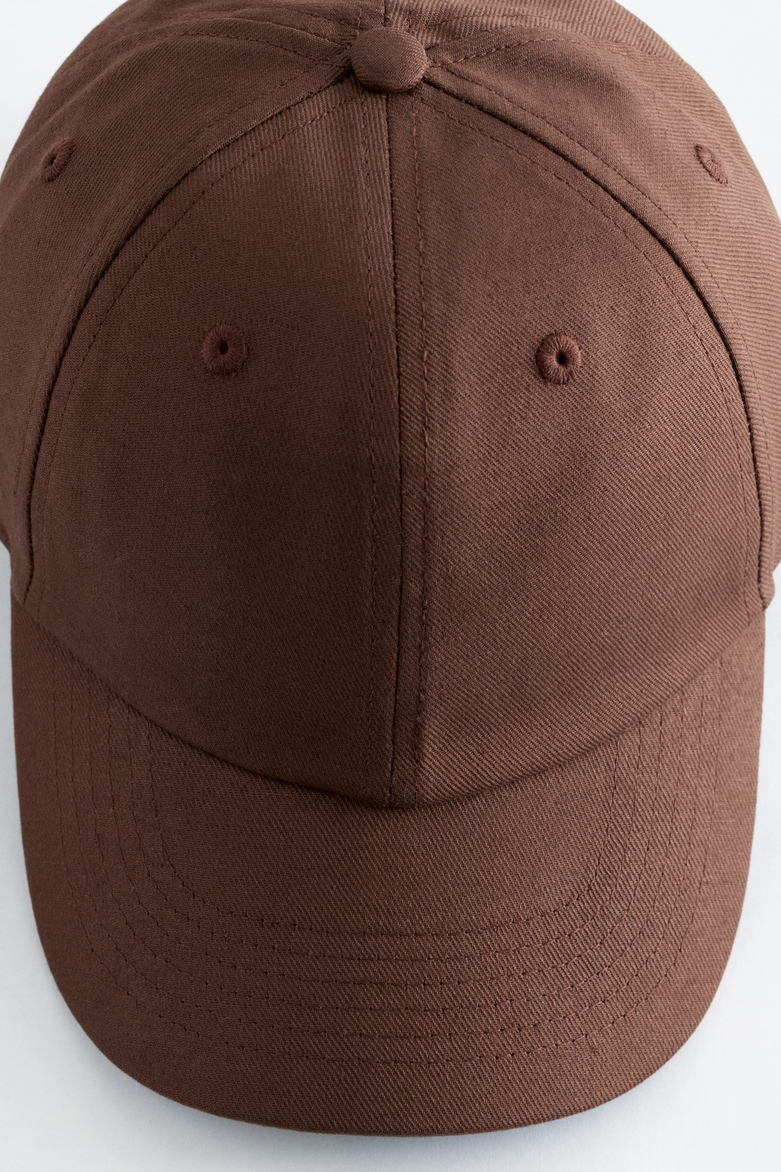 Baseballkasket i bomuld og hør - Brown/Råhvid - 3