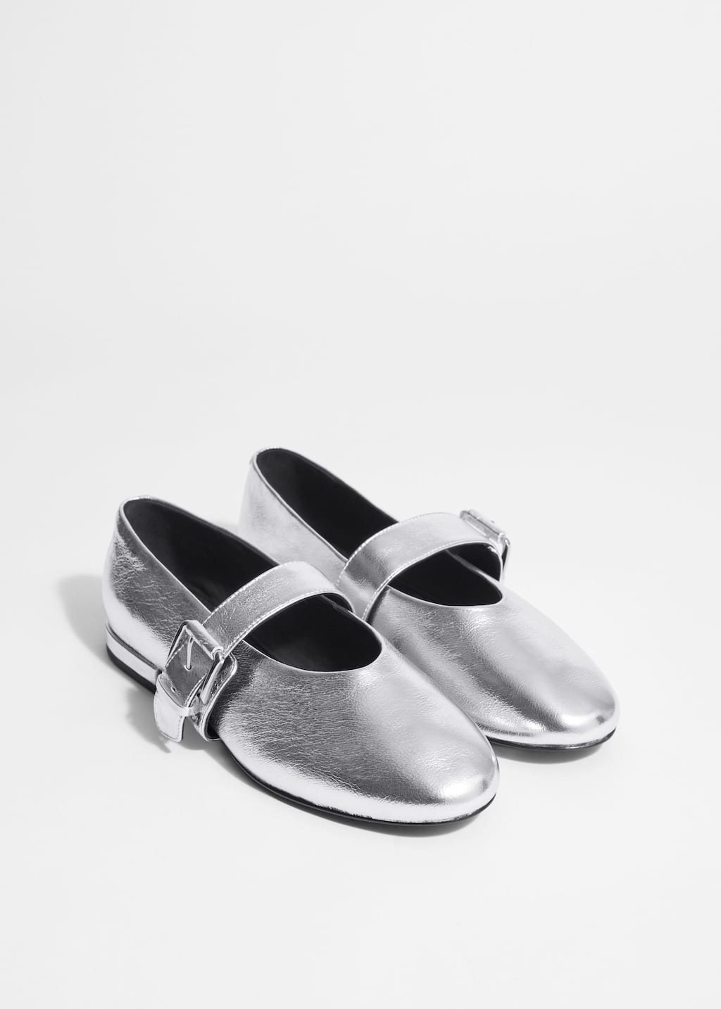 Image of Ballerines en cuir à boucles
