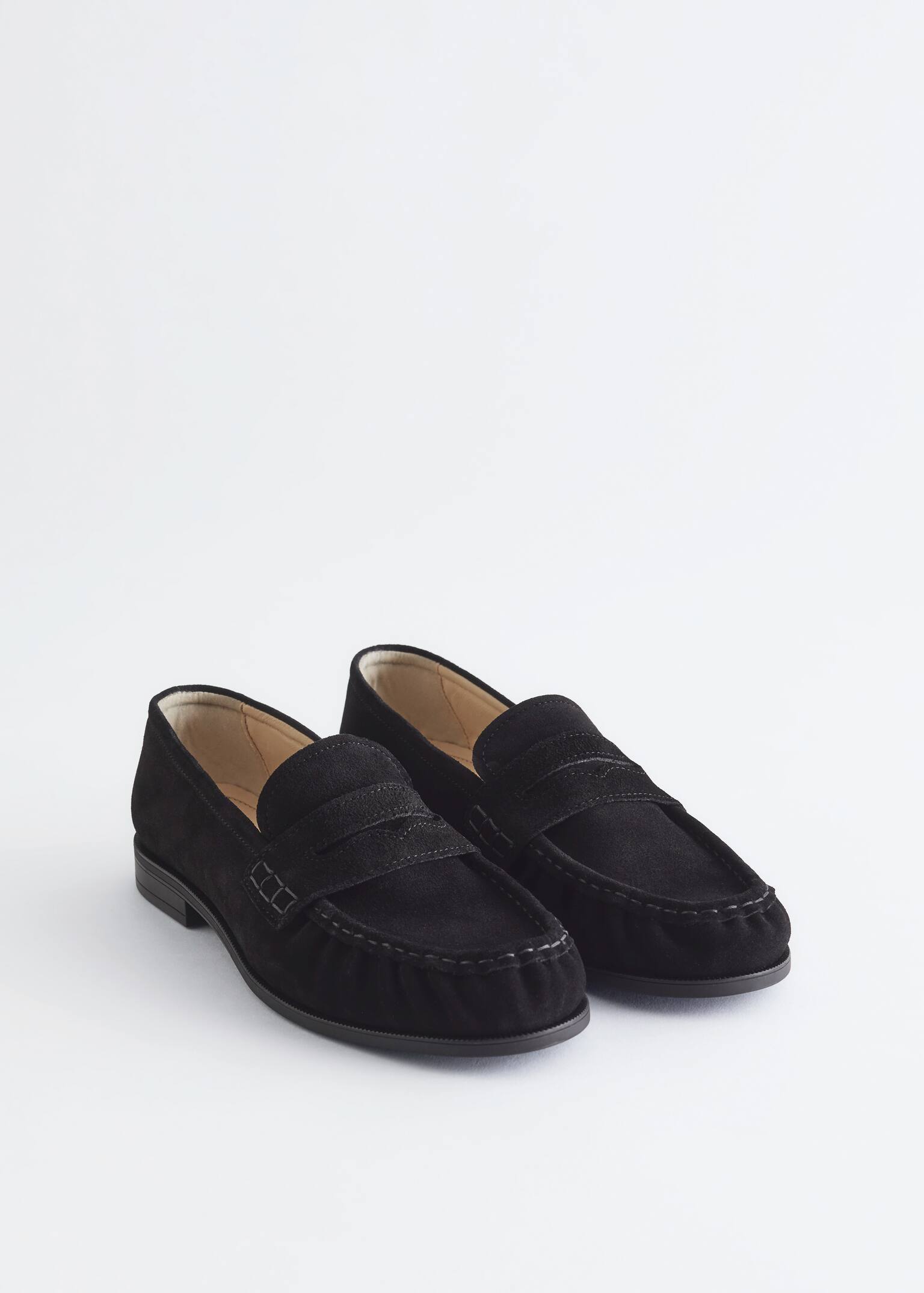 Penny Loafers - Black/Light Grey/Brown - 4