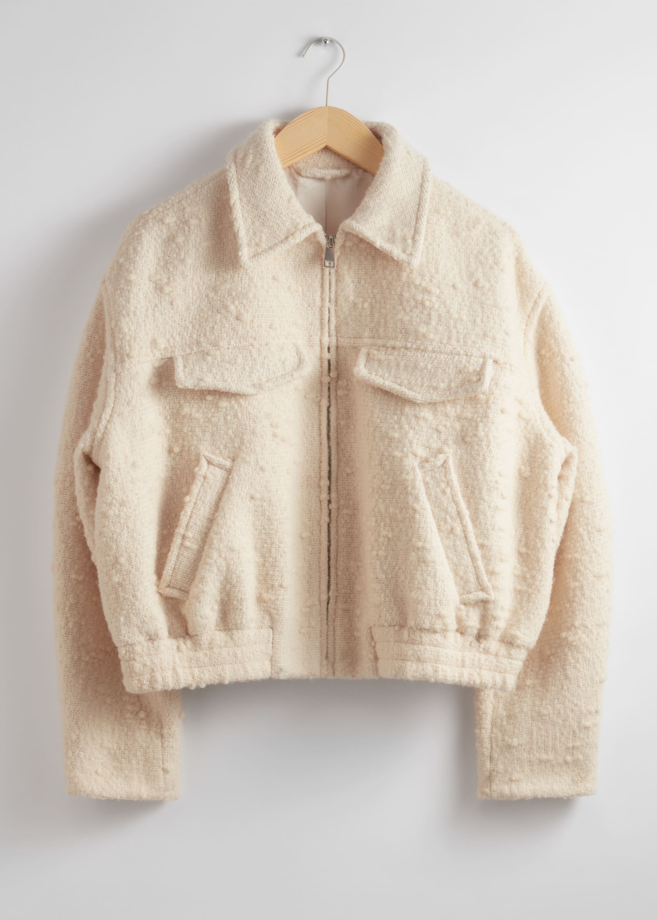 Größeres Bild anzeigen: Oversized-Jacke mit Reißverschluss - Creme - Ladies | H&M AT 1