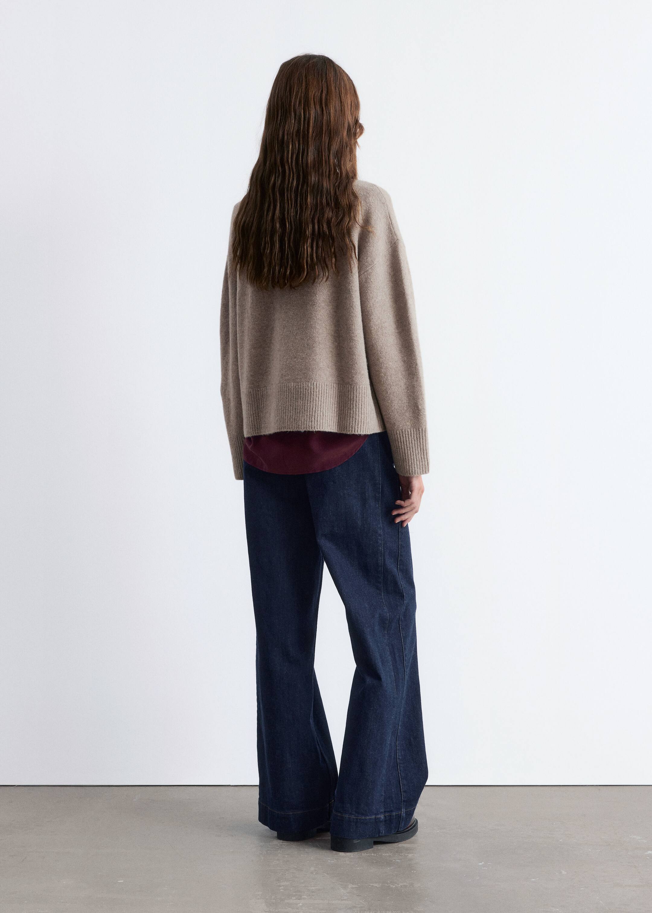 Zobacz większy obraz: Relaxed Knit Jumper - Szarobeżowy - ONA | H&M PL 5