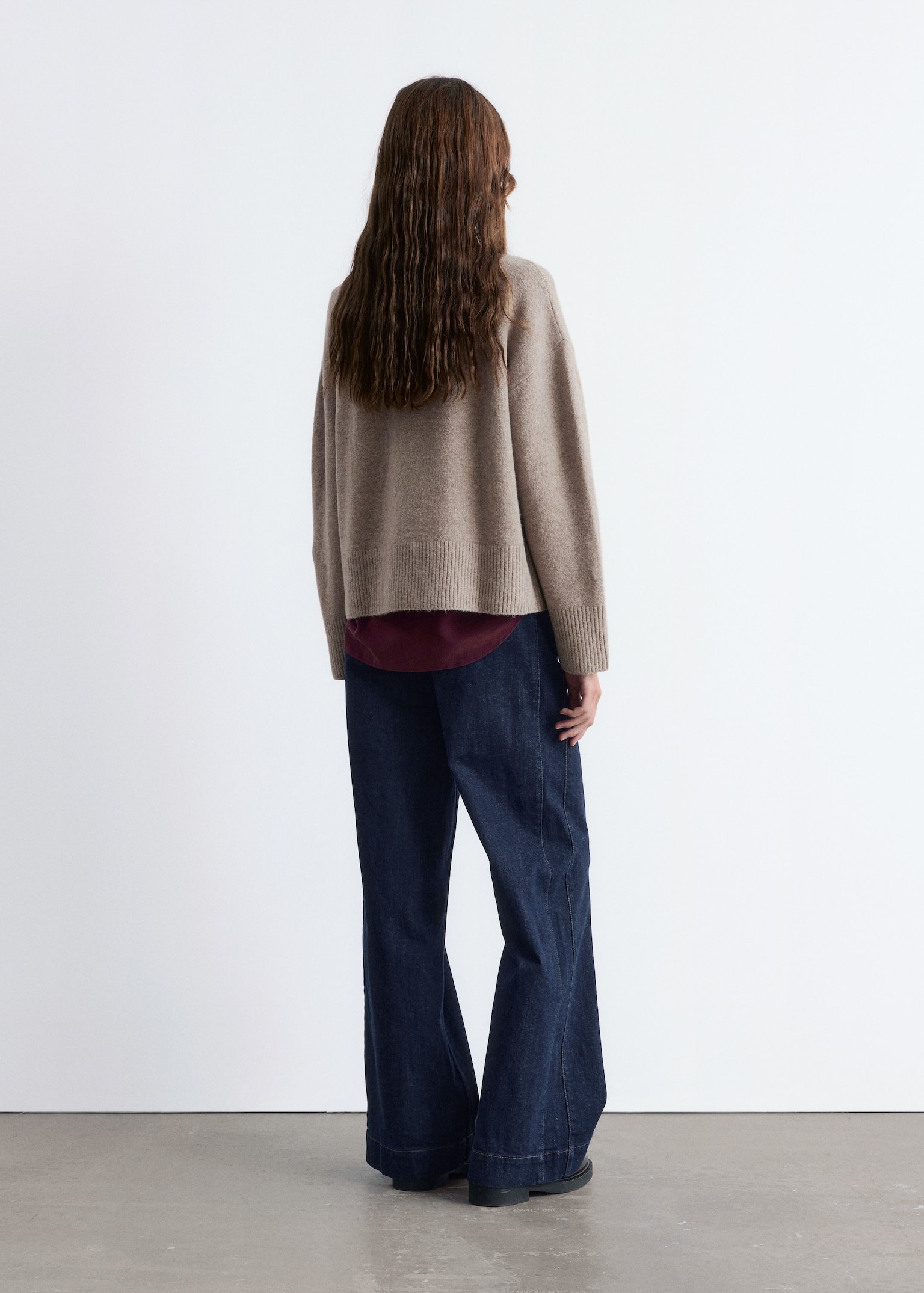 Relaxed Knit Jumper - Mole Beige/Grey Melange/Dark Blue/Dark Red/White/Black/Cerise Pink/Mole/Navy/Dusty Blue - 3