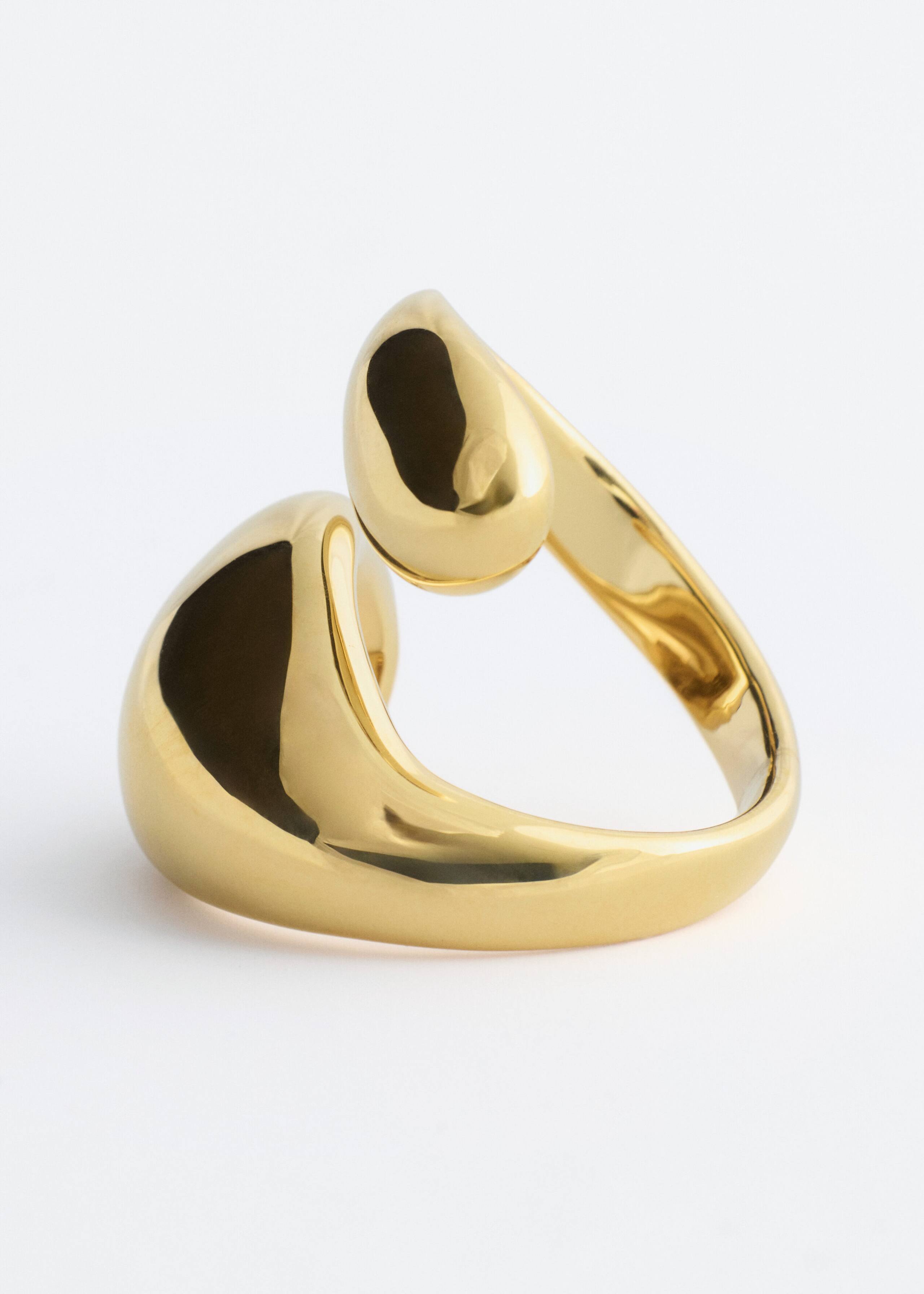 Double-Twist Sculptural Ring - Gold/Beige - Still Life