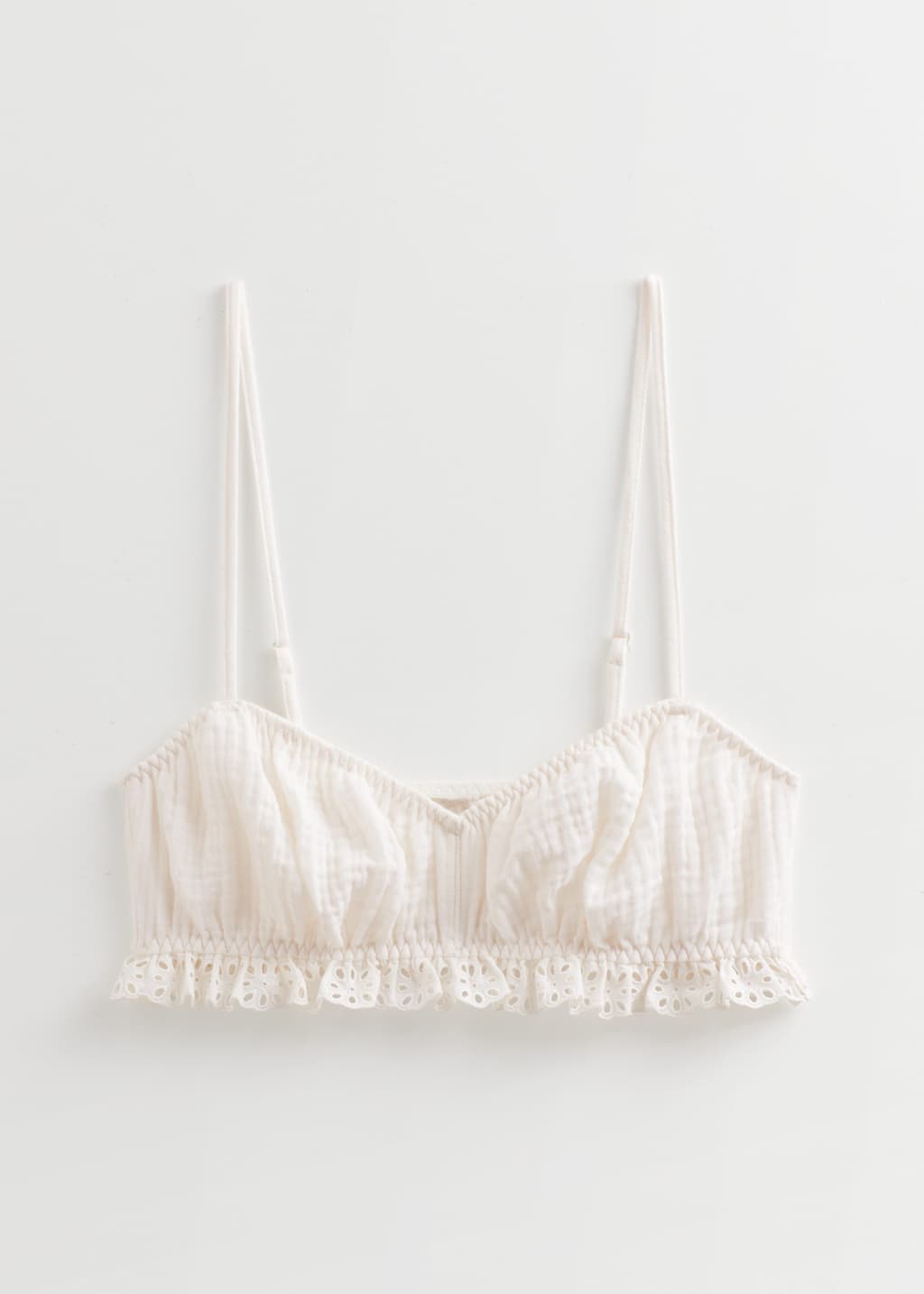 Embroidered Soft Bra - Cream - Still Life