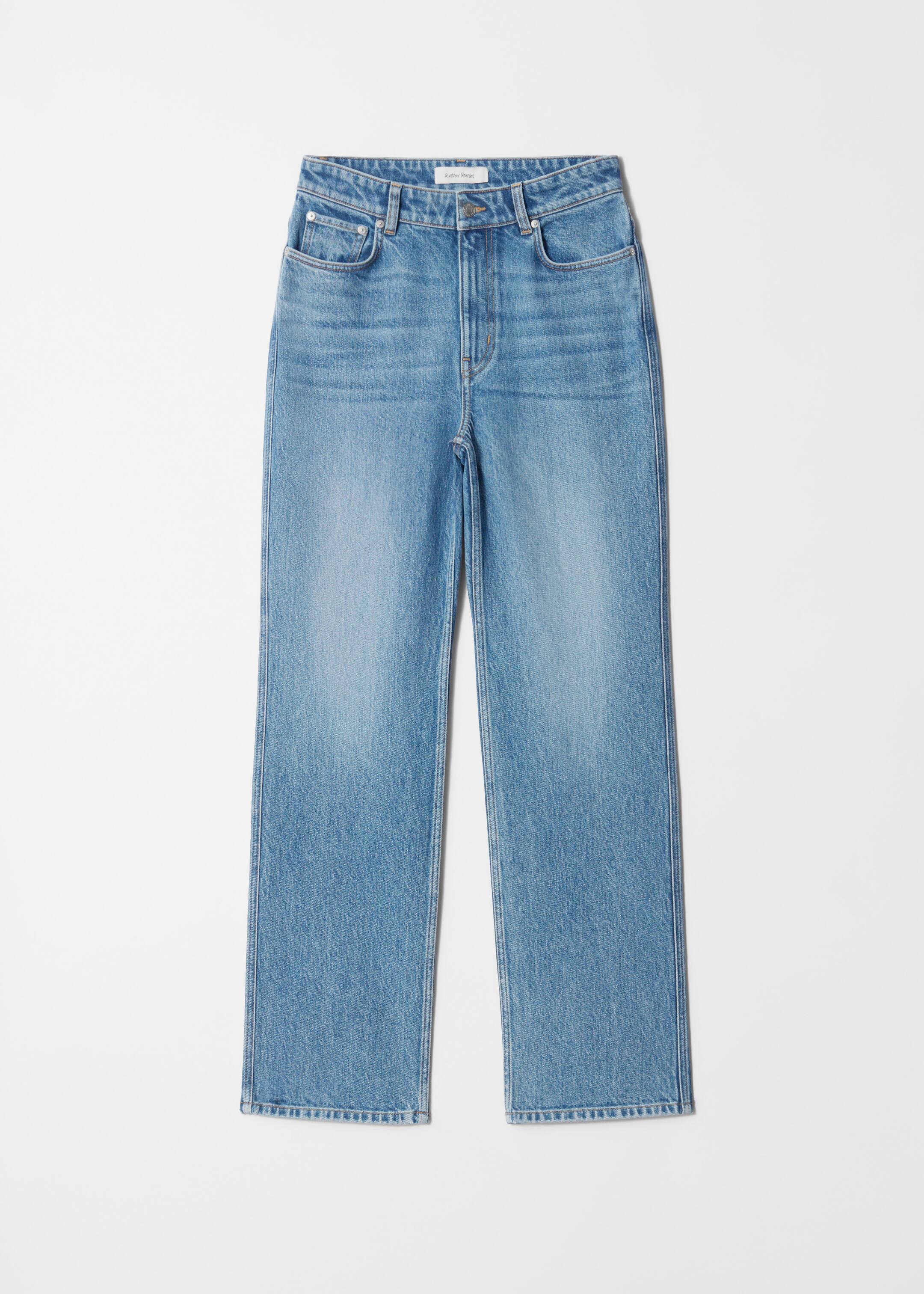 Agrandir l'image: Jean droit taille haute - Bleu moyen délavé - FEMME | H&M FR 5