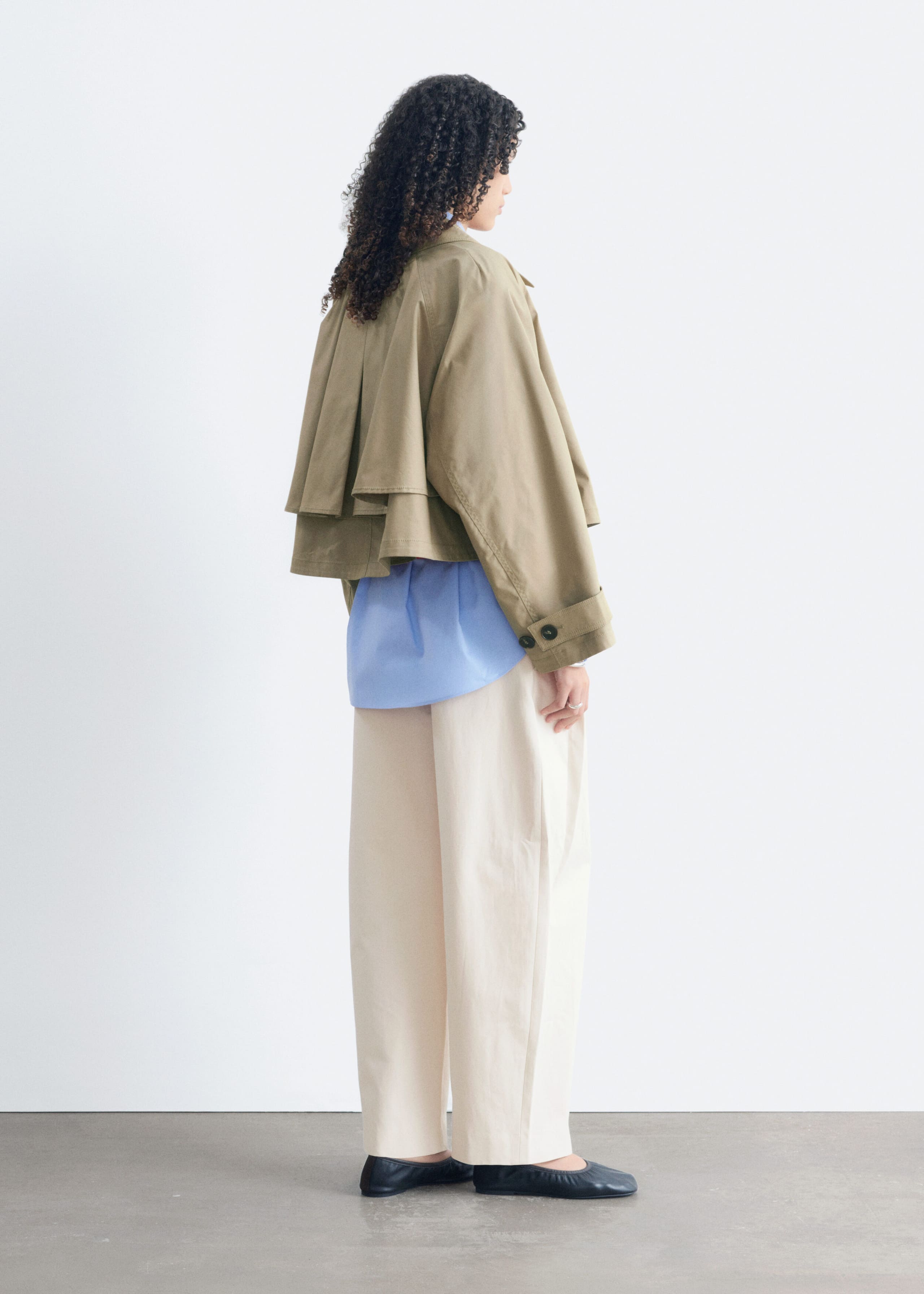 Verkürzte Jacke - Beige - Lookbook