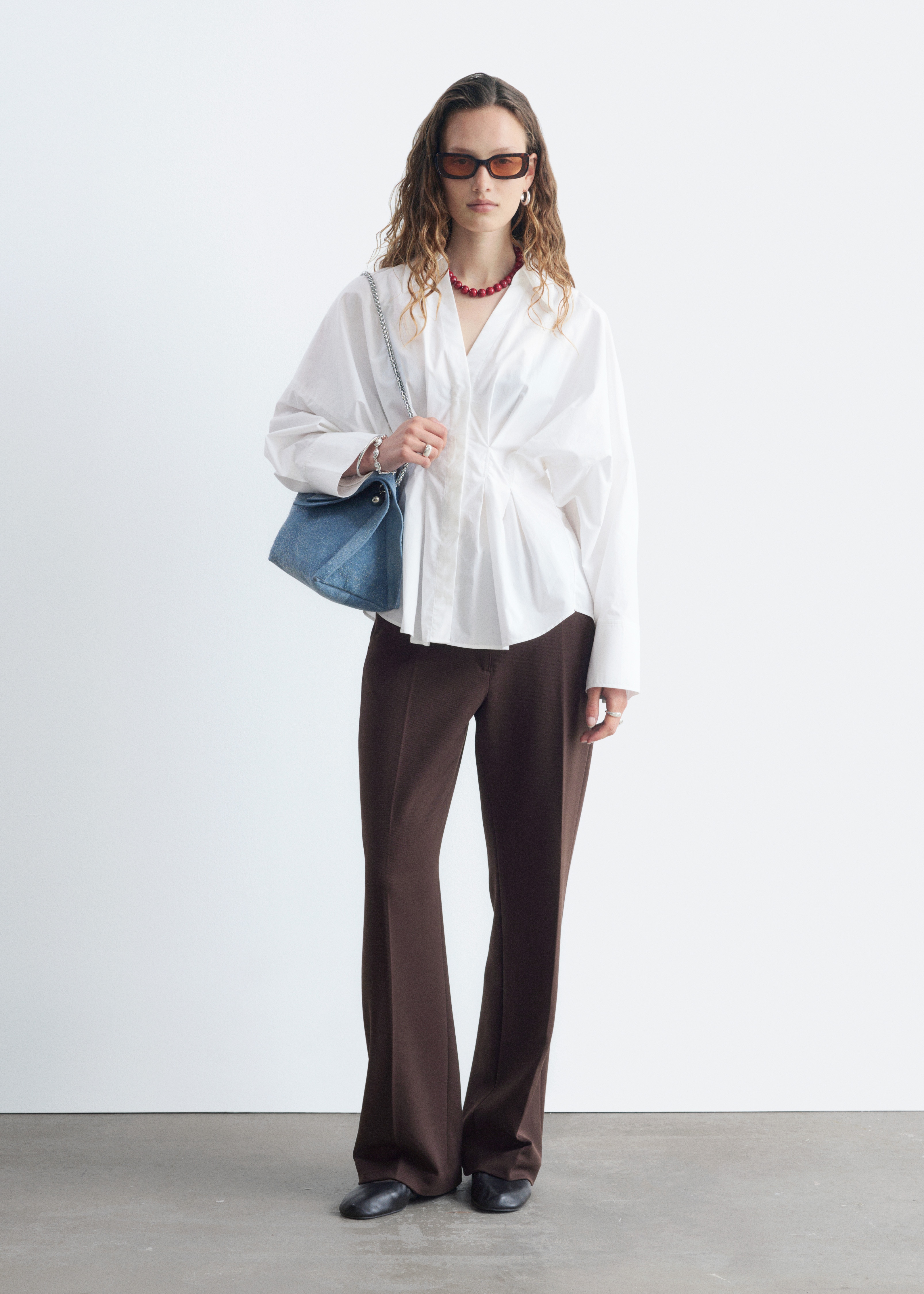 Elegante Bügelfaltenhose - Dunkelbraun