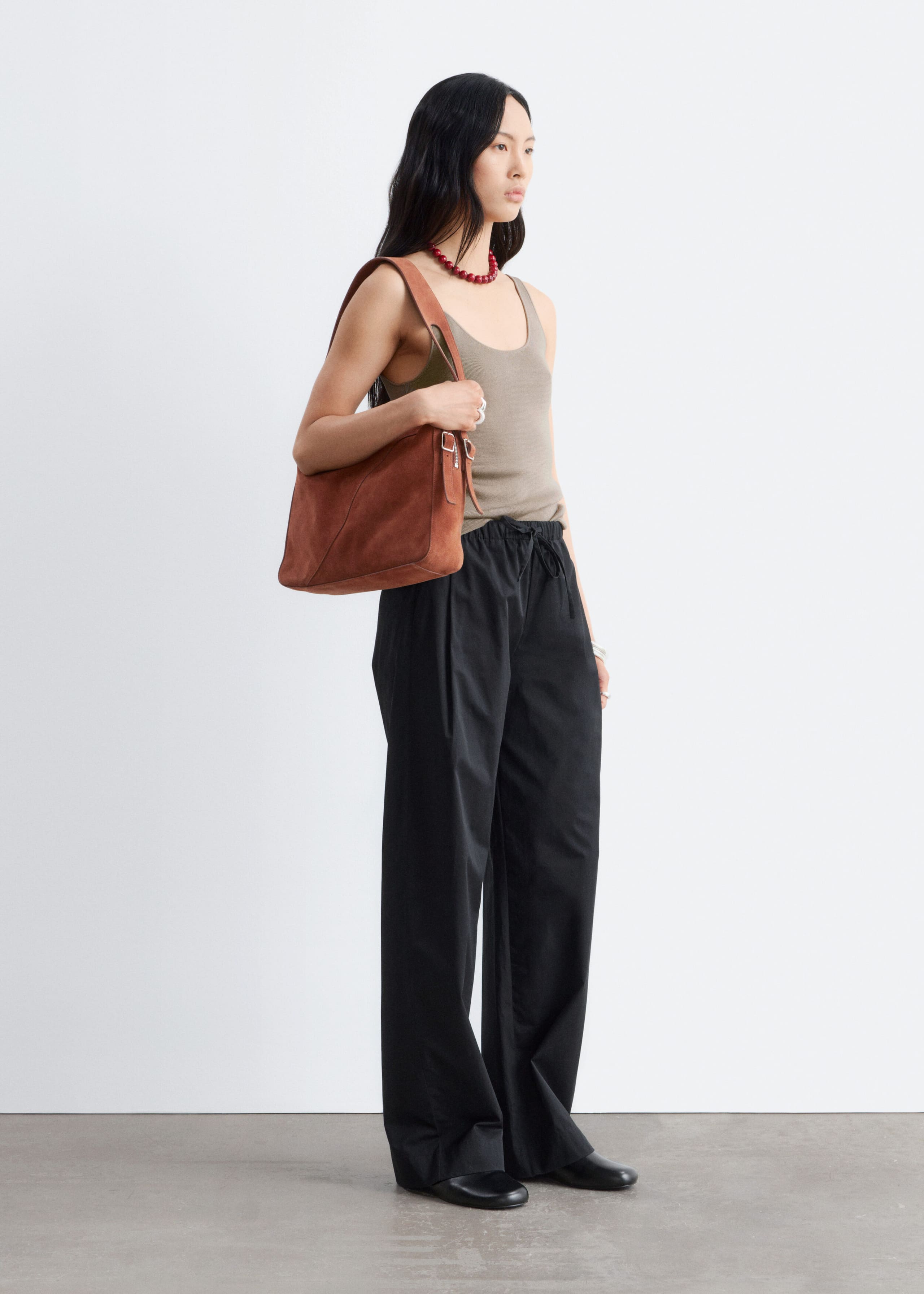 Image of Knitted Scoop-Neck Tank Top