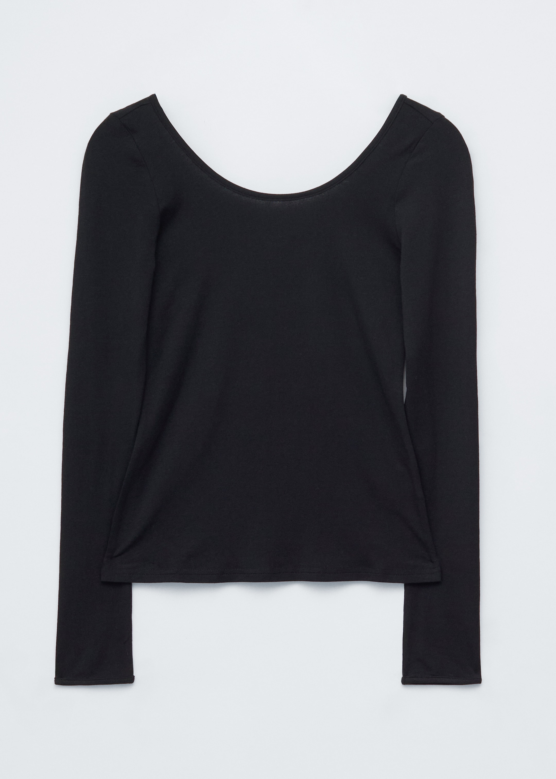 Agrandir l'image: Long-Sleeve Scoop-Neck Top - Noir - FEMME | H&M FR 1
