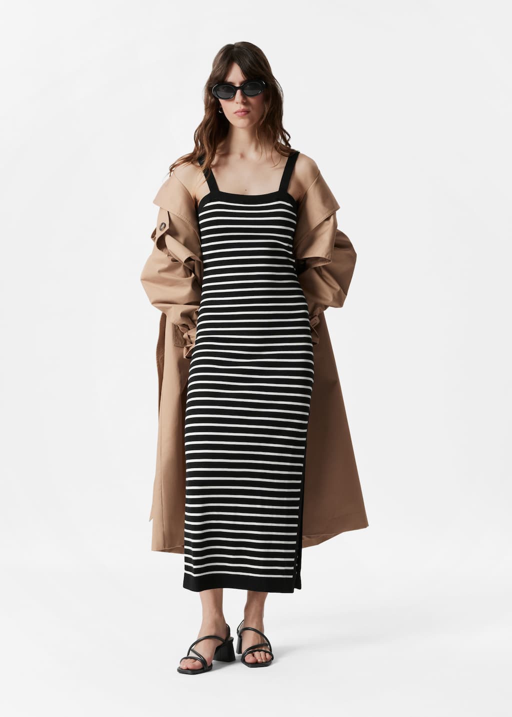 Image of Robe midi en maille jacquard