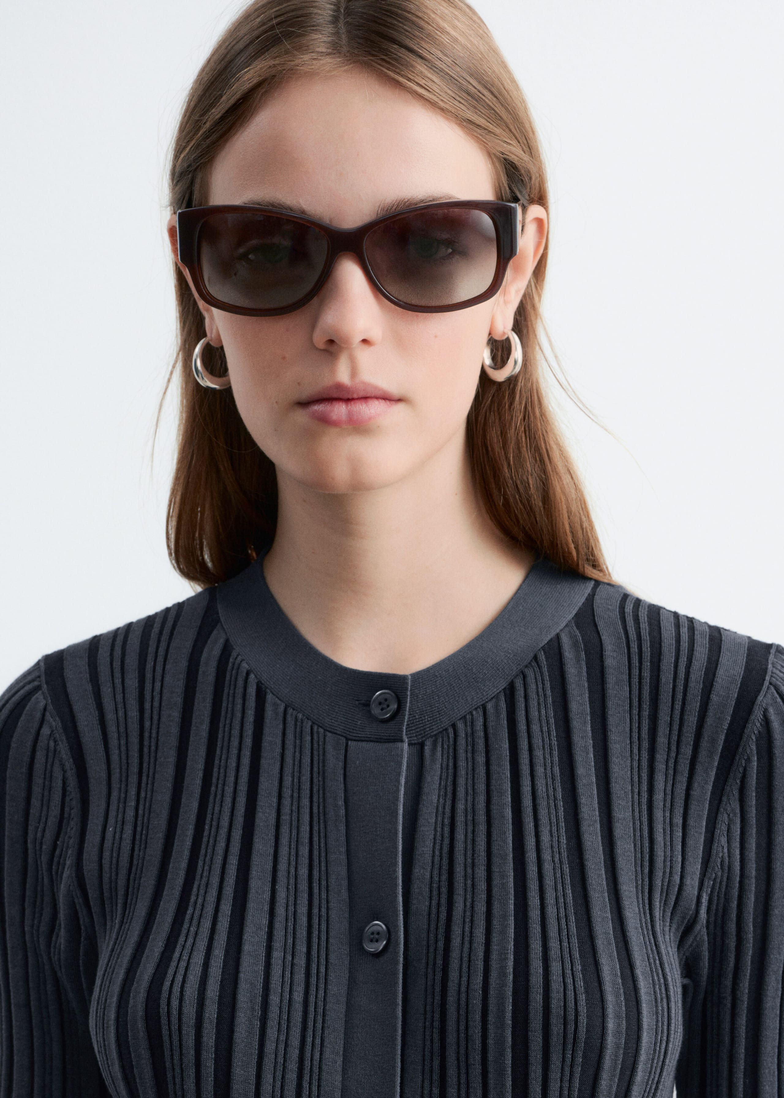 Image of Rib-Knit Midi Dress