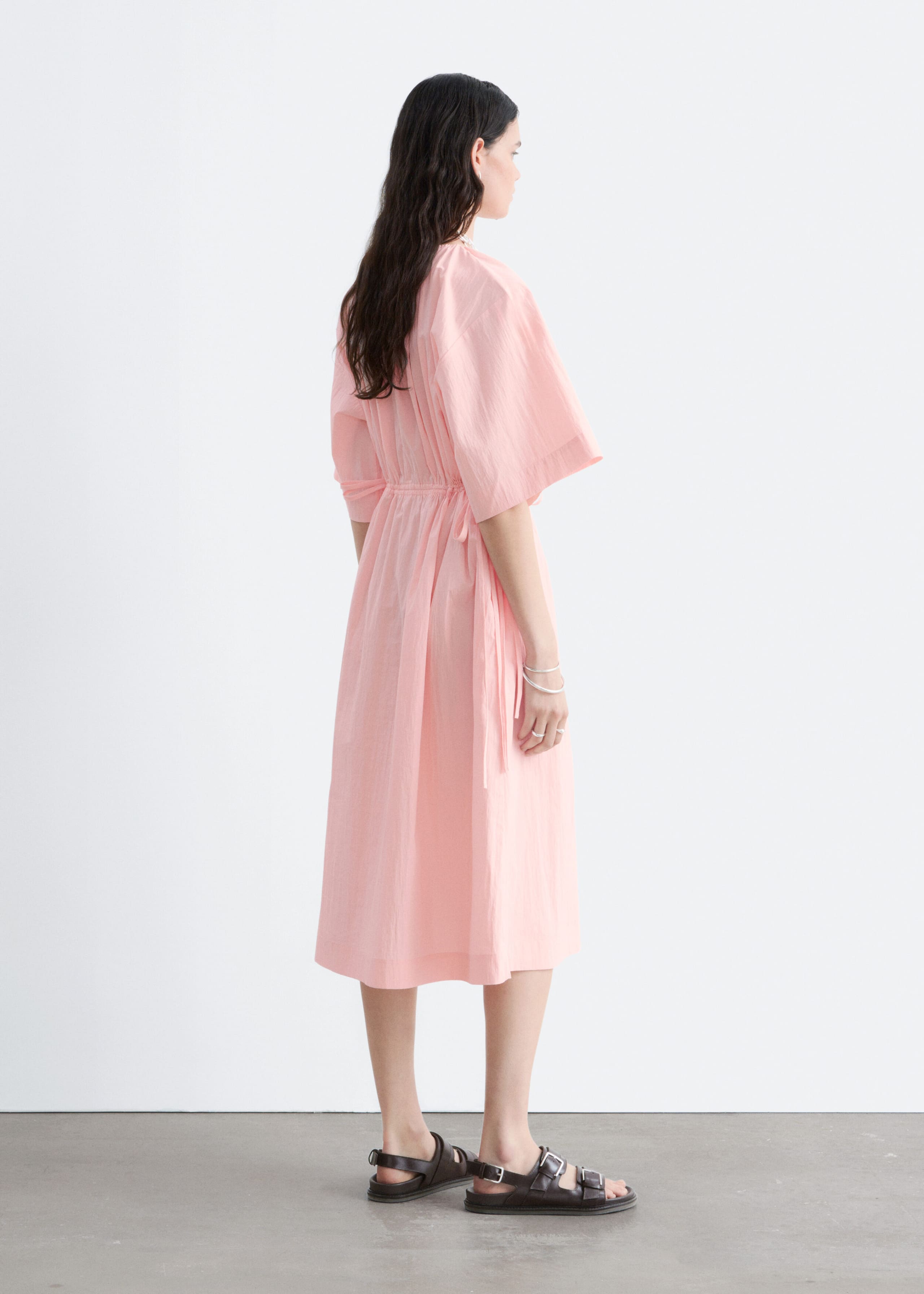 Image of Drawstring Midi Dress