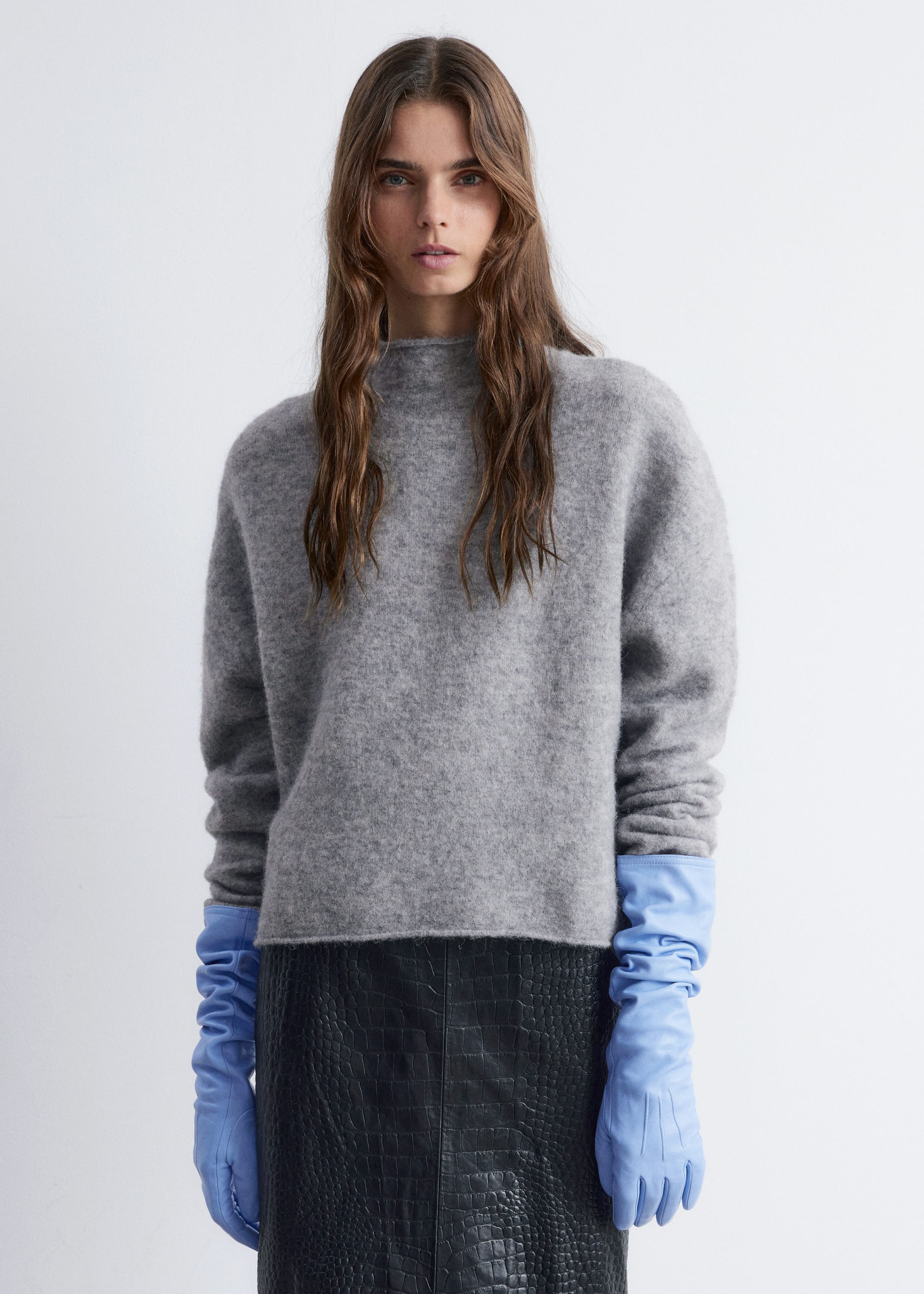 Image of High-Neck Alpaca-Knit Jumper