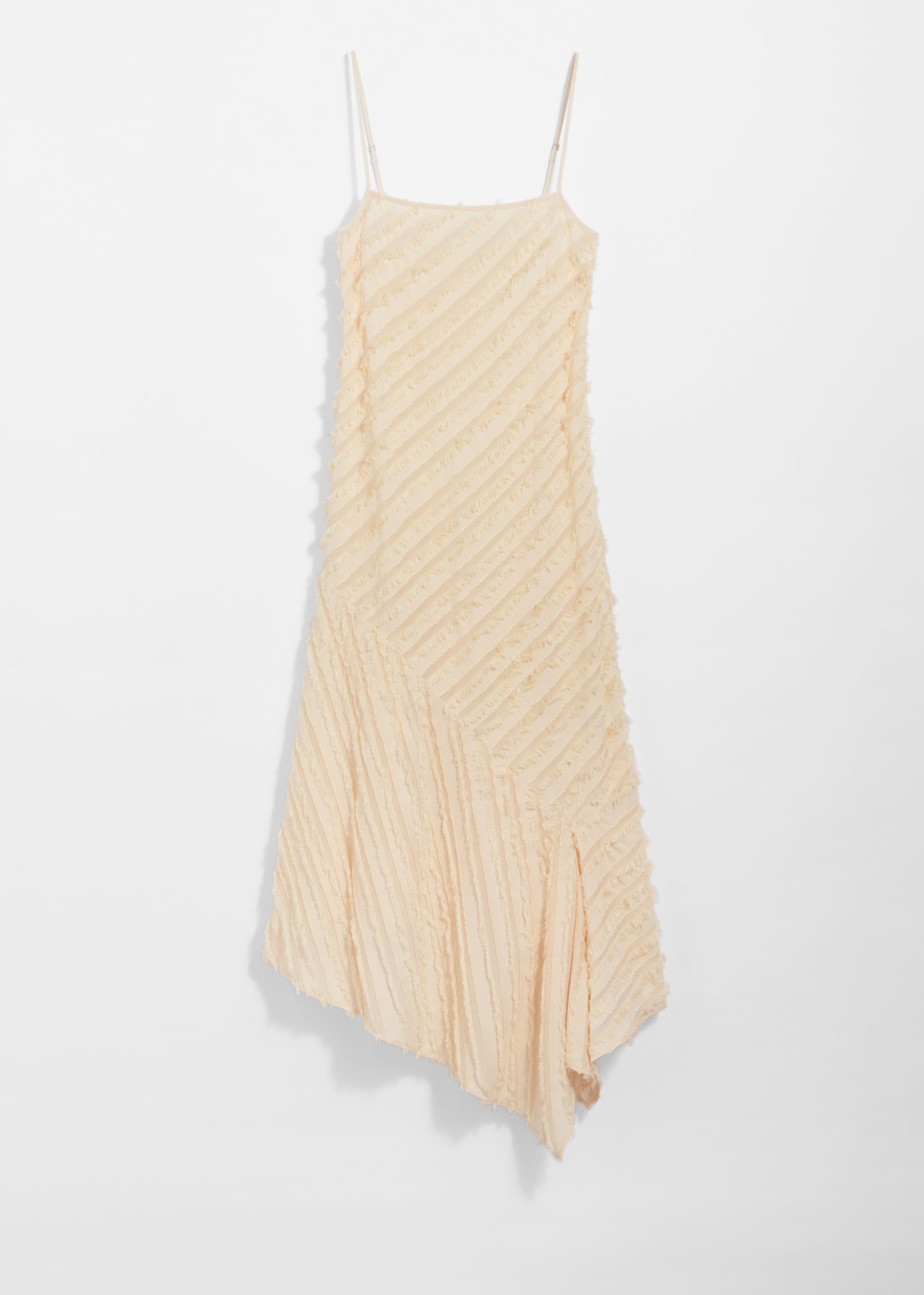 Grösseres Bild ansehen: Strukturiertes Midikleid mit schmalen Trägern - Creme - DAMEN | H&M CH 1