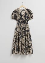 Black/Beige Floral Print