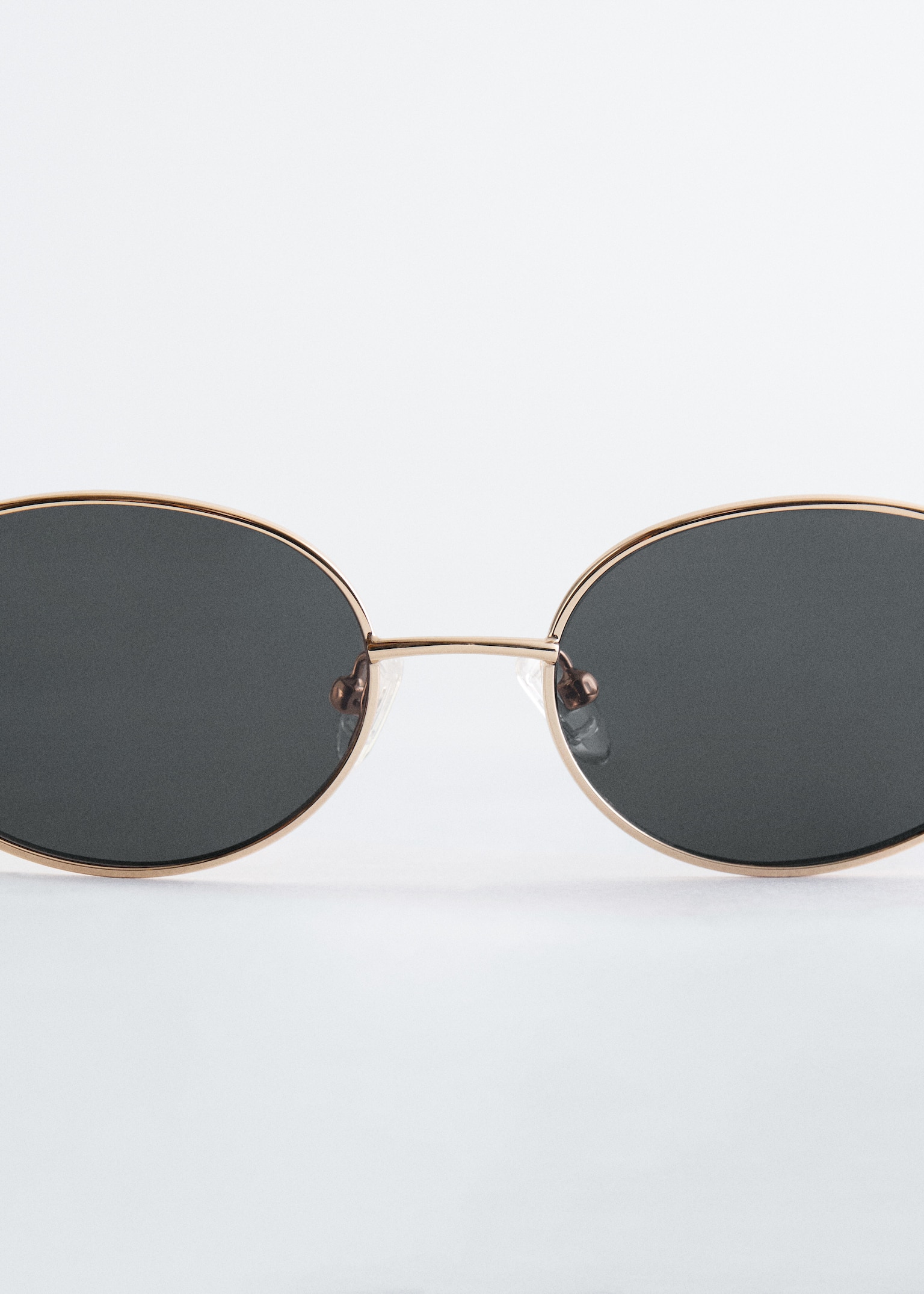 Lunettes de soleil à monture ovale métallique - Doré - 7