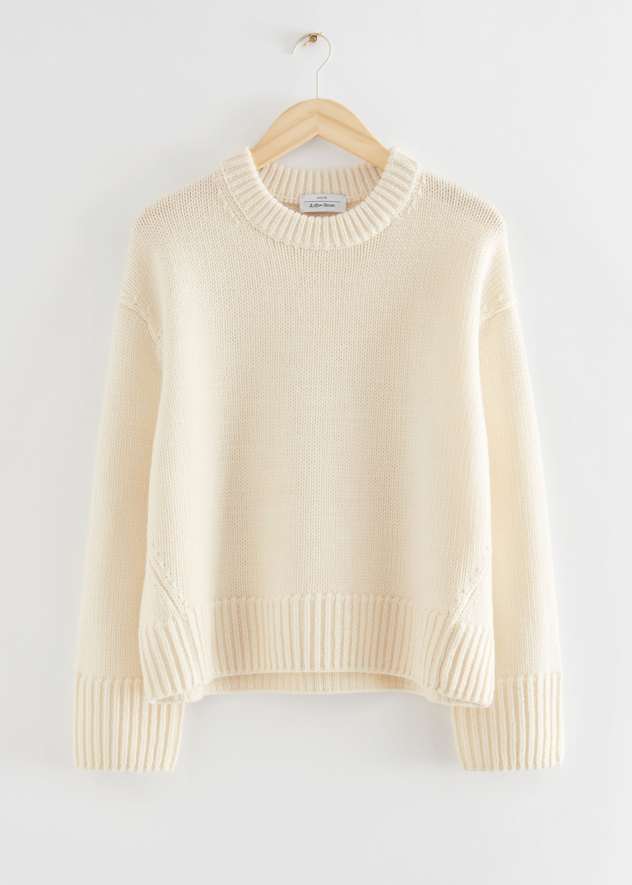 OversizedCocoon-ShapedJumper - Cream - Bodegón