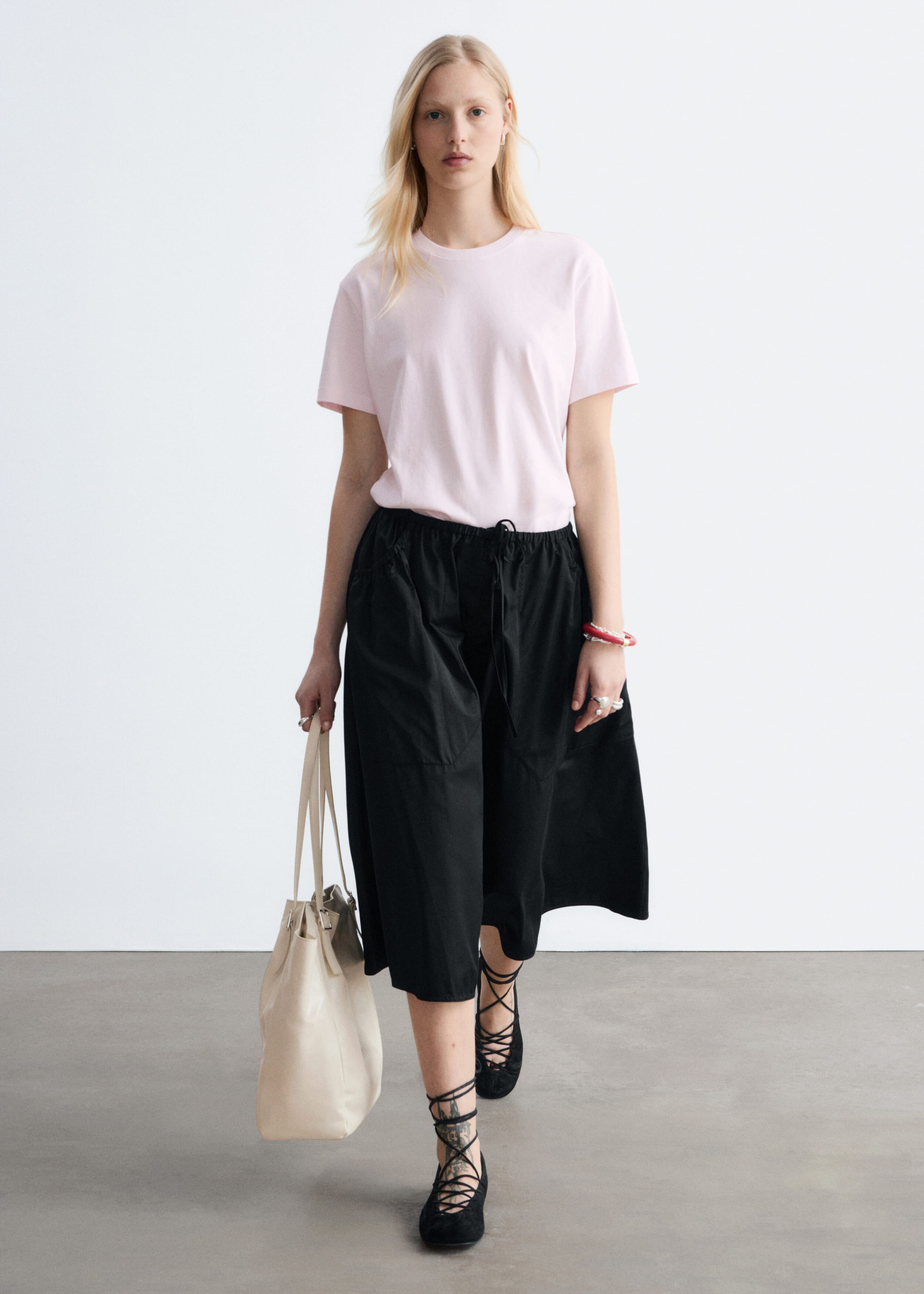 Image of Cotton Crew-Neck T-Shirt