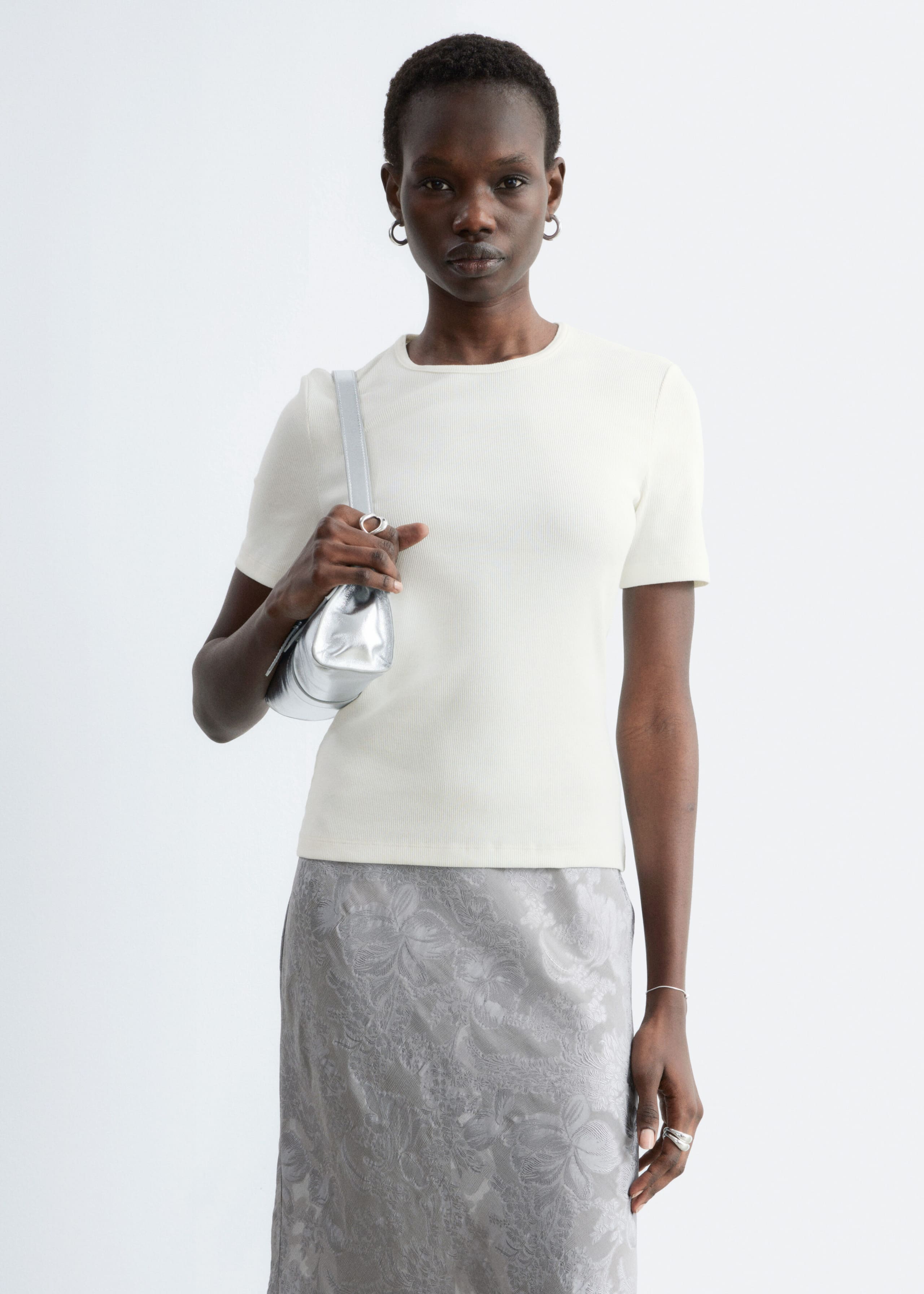 Image of Ribbed T-Shirt