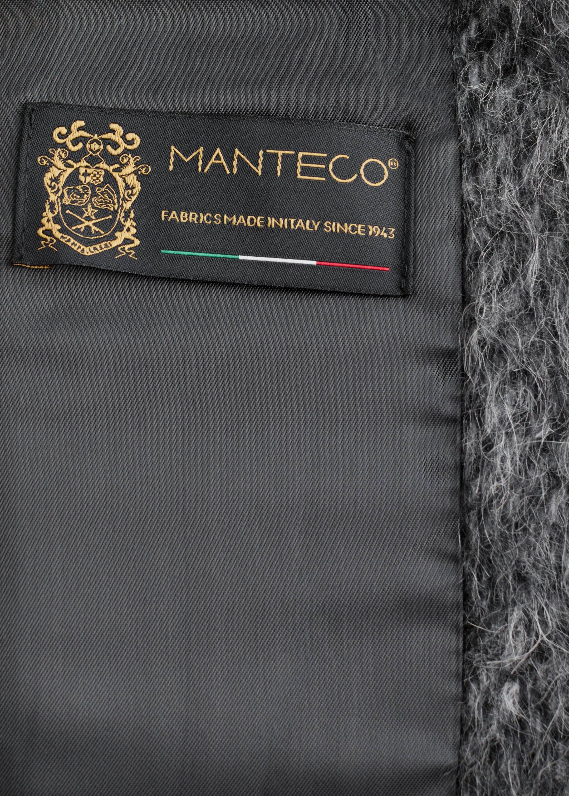 Näytä suurempi kuva: Päällystakki harjattua villasekoitetta - Meleerattu tummanharmaa - NAISET | H&M FI 4