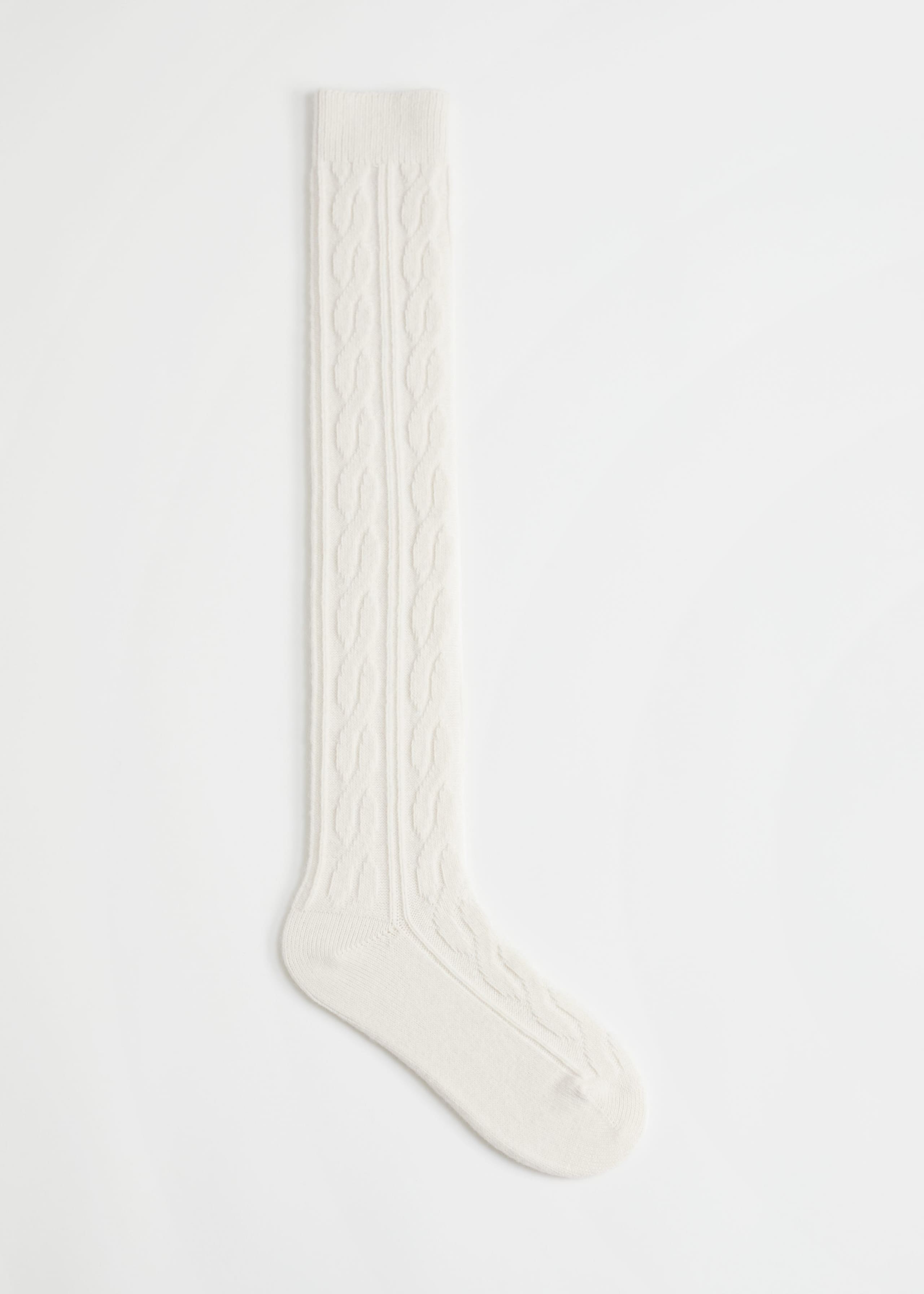 Knee High Rib Socks - Cream - Still Life
