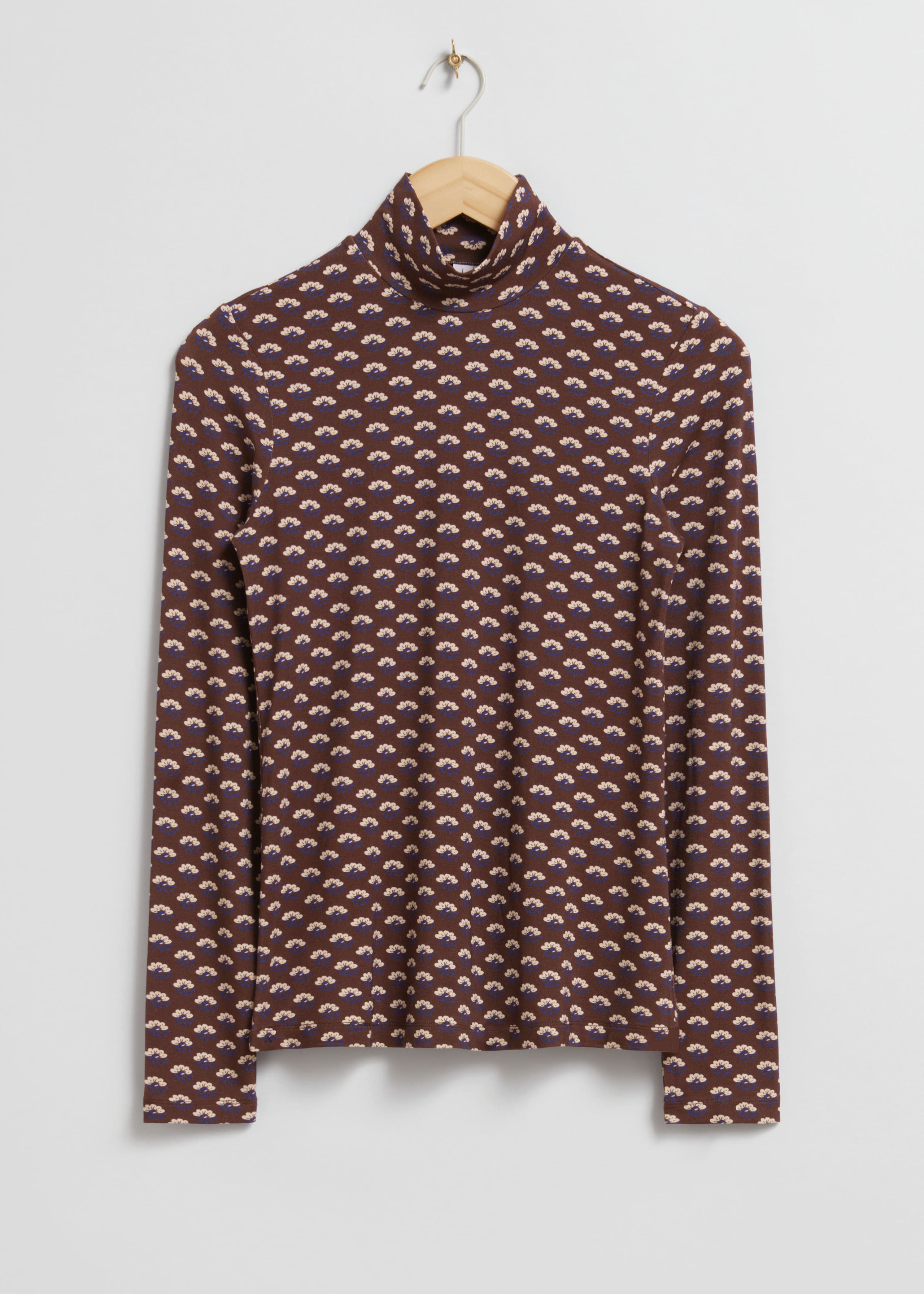 Turtleneck Top - Brown Patterned - Still Life