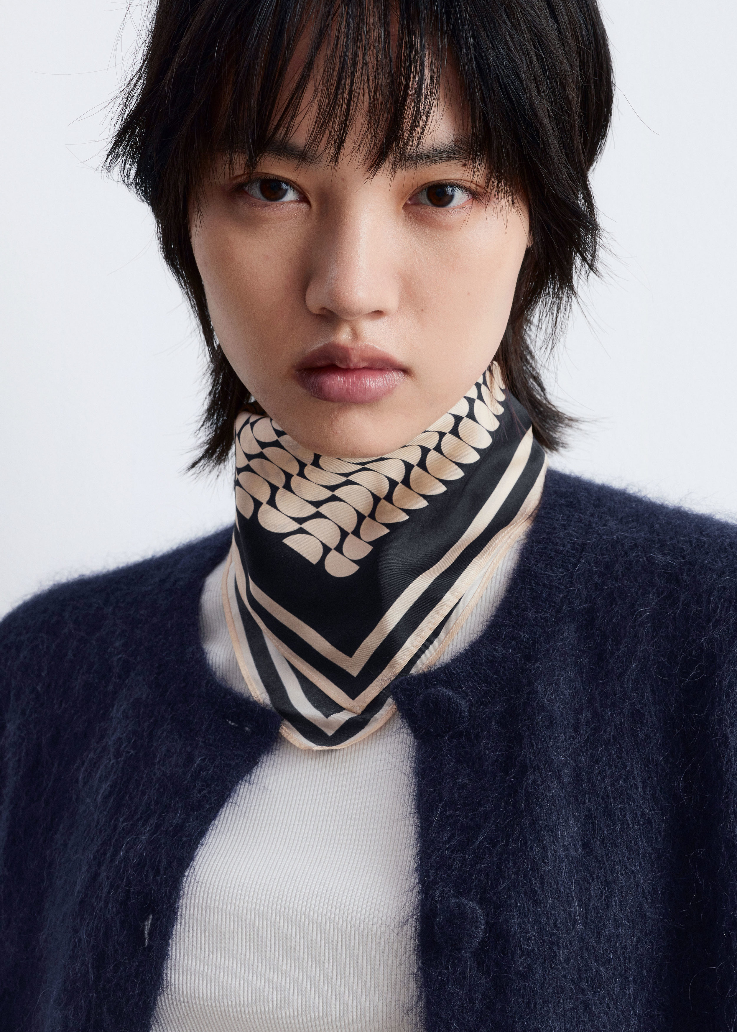 Knitted Mohair-Blend Cardigan - Dark Blue - & Other Stories US