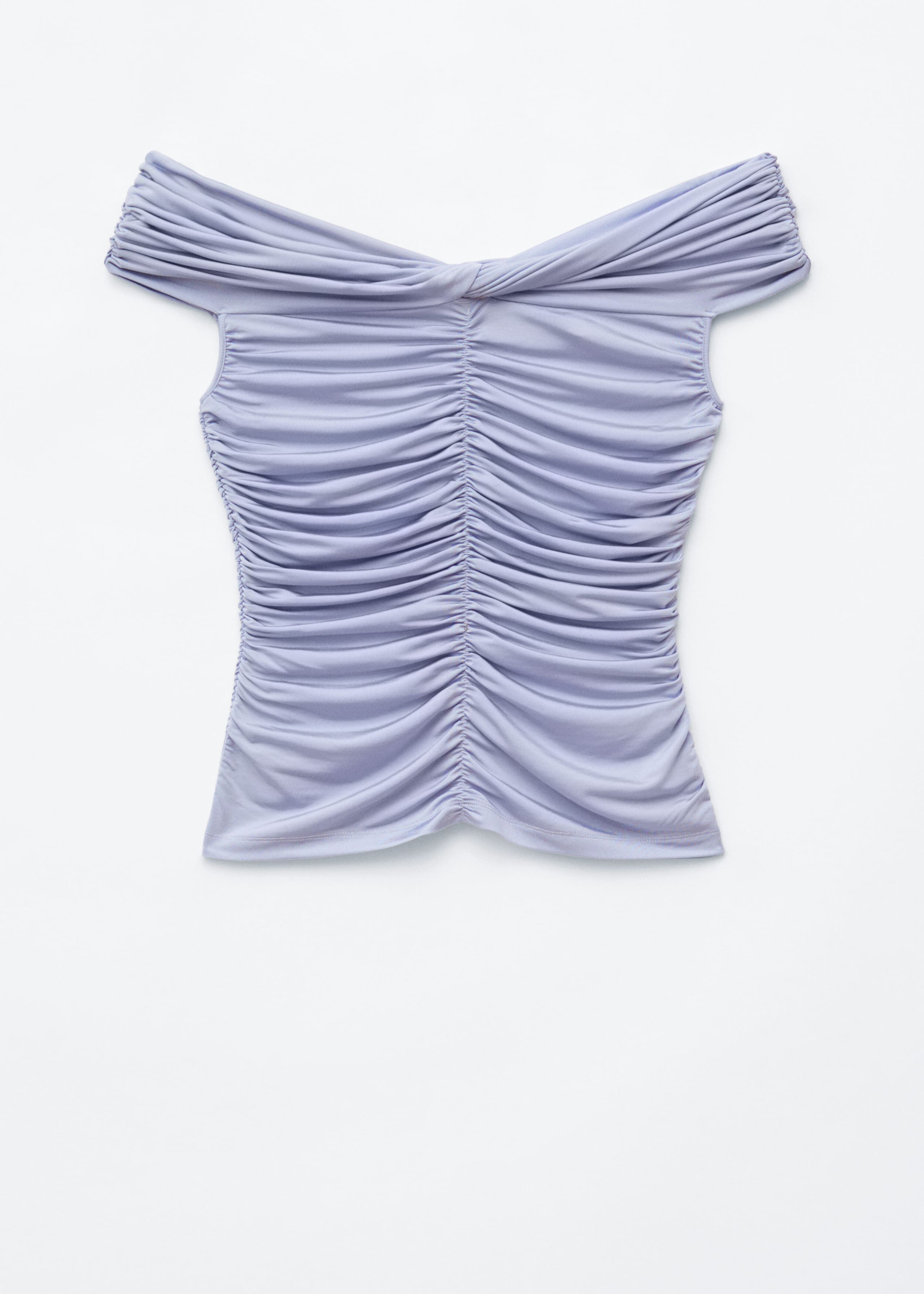 Image of Haut froncé en jersey