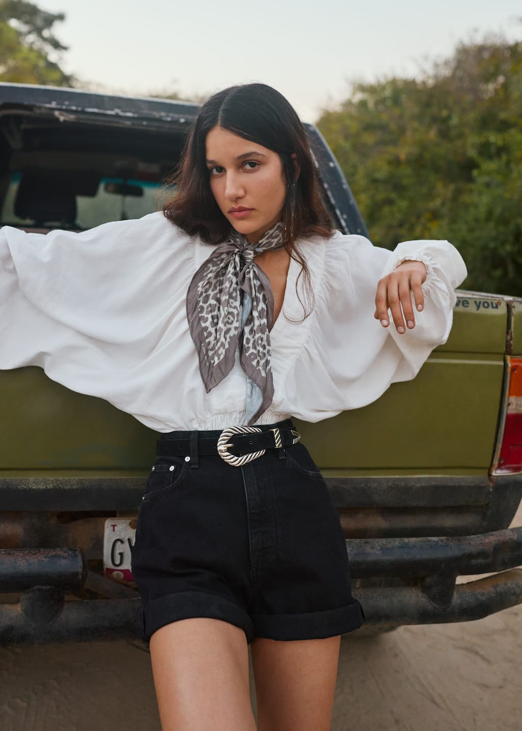 Image of Smocked Puff-Sleeve Blouse
