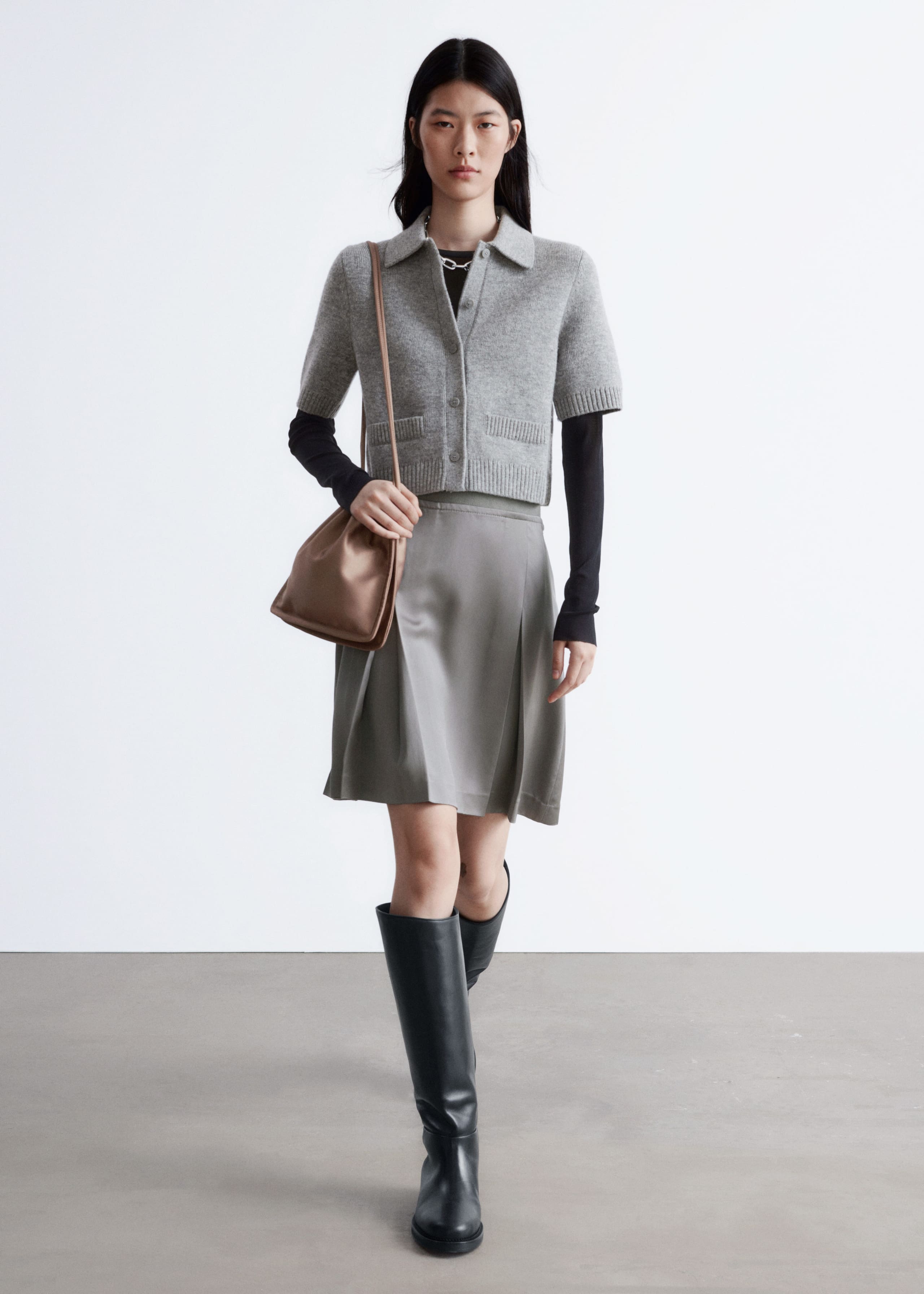 Image of Strickjacke mit kurzen Ärmeln