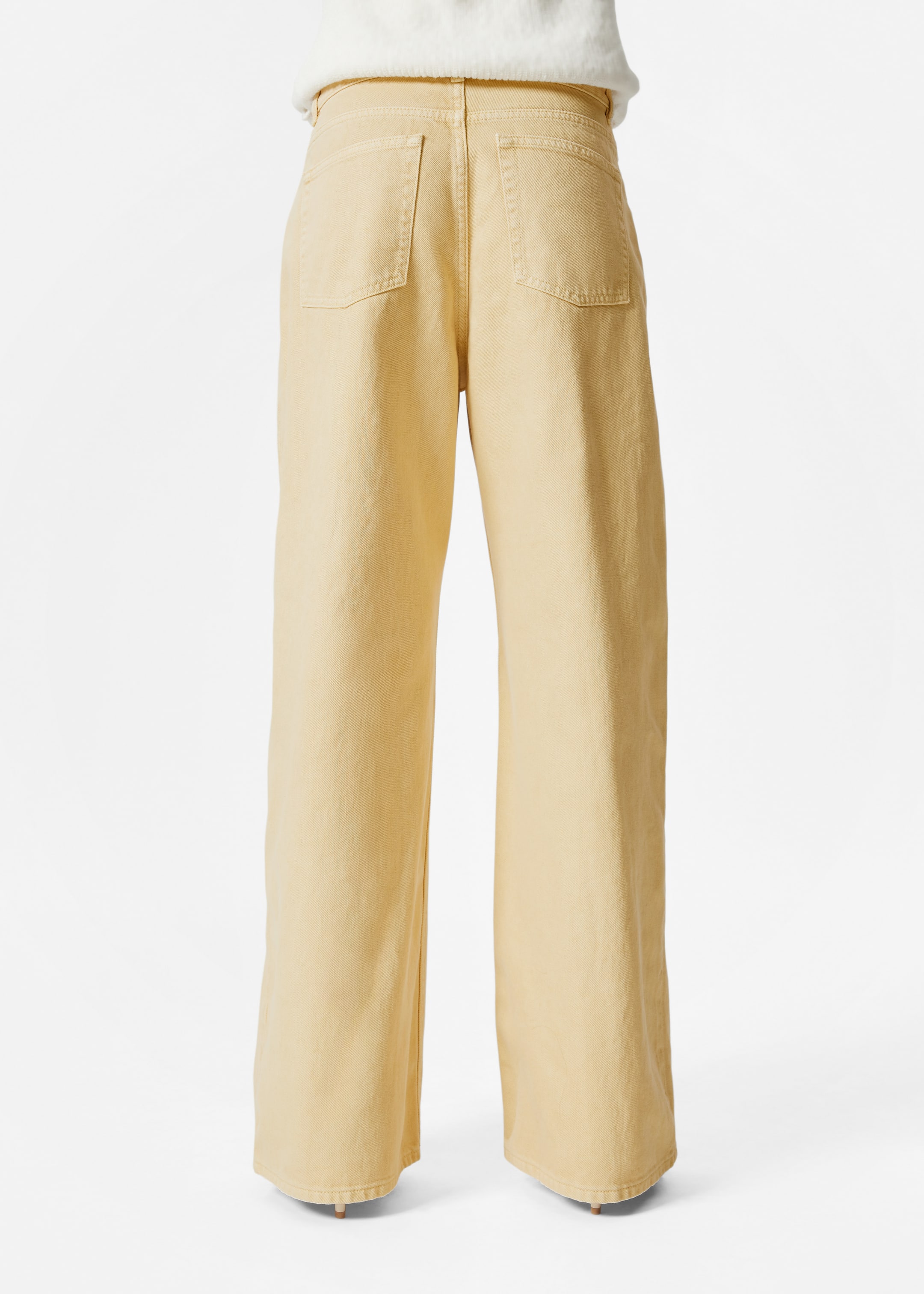 Grotere afbeelding bekijken: Relaxed Wide-Leg Jeans - Lichtgeel - DAMES | H&M BE 5