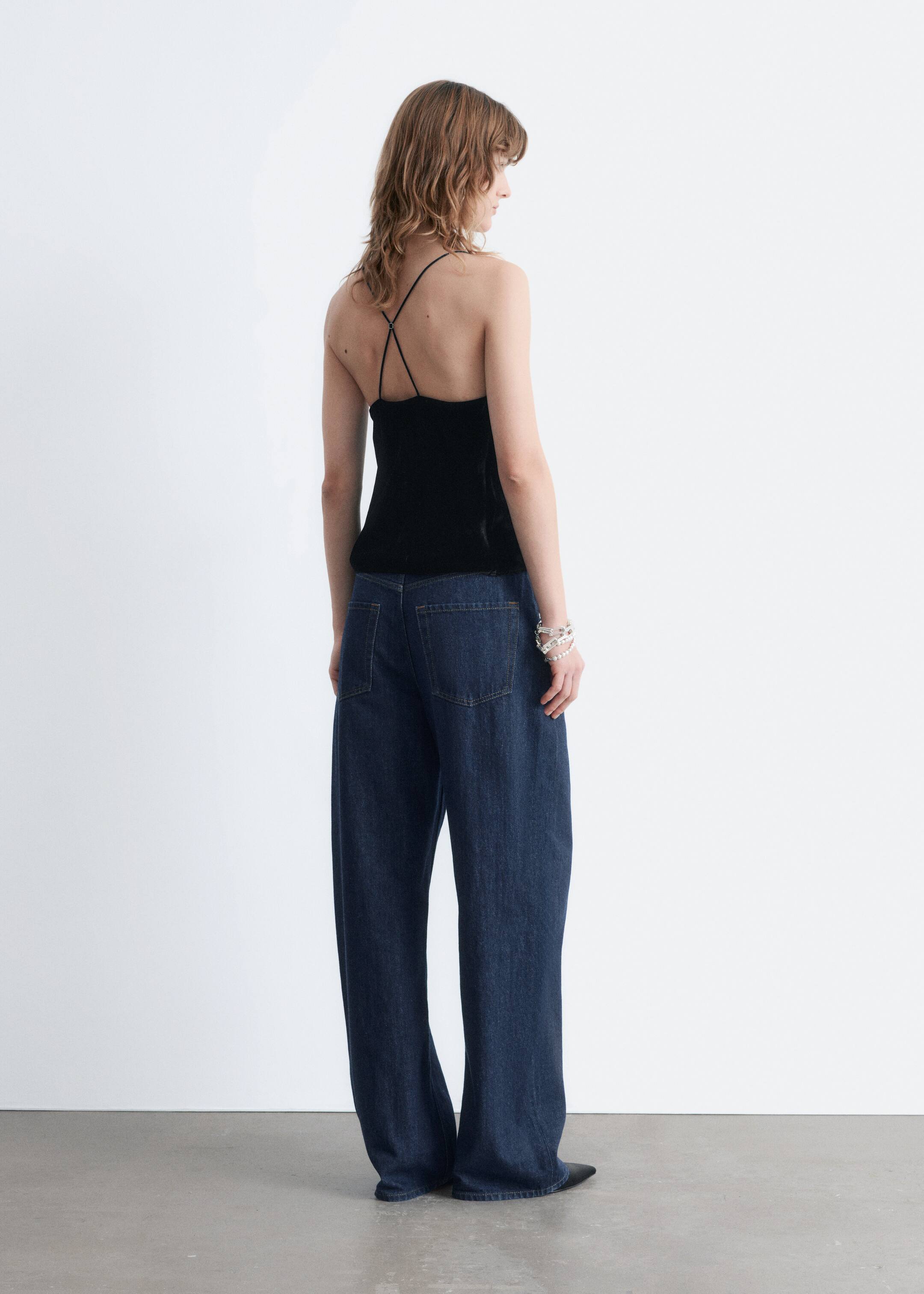 Grösseres Bild ansehen: Trägertop aus Samt - Schwarz | H&M CH 5