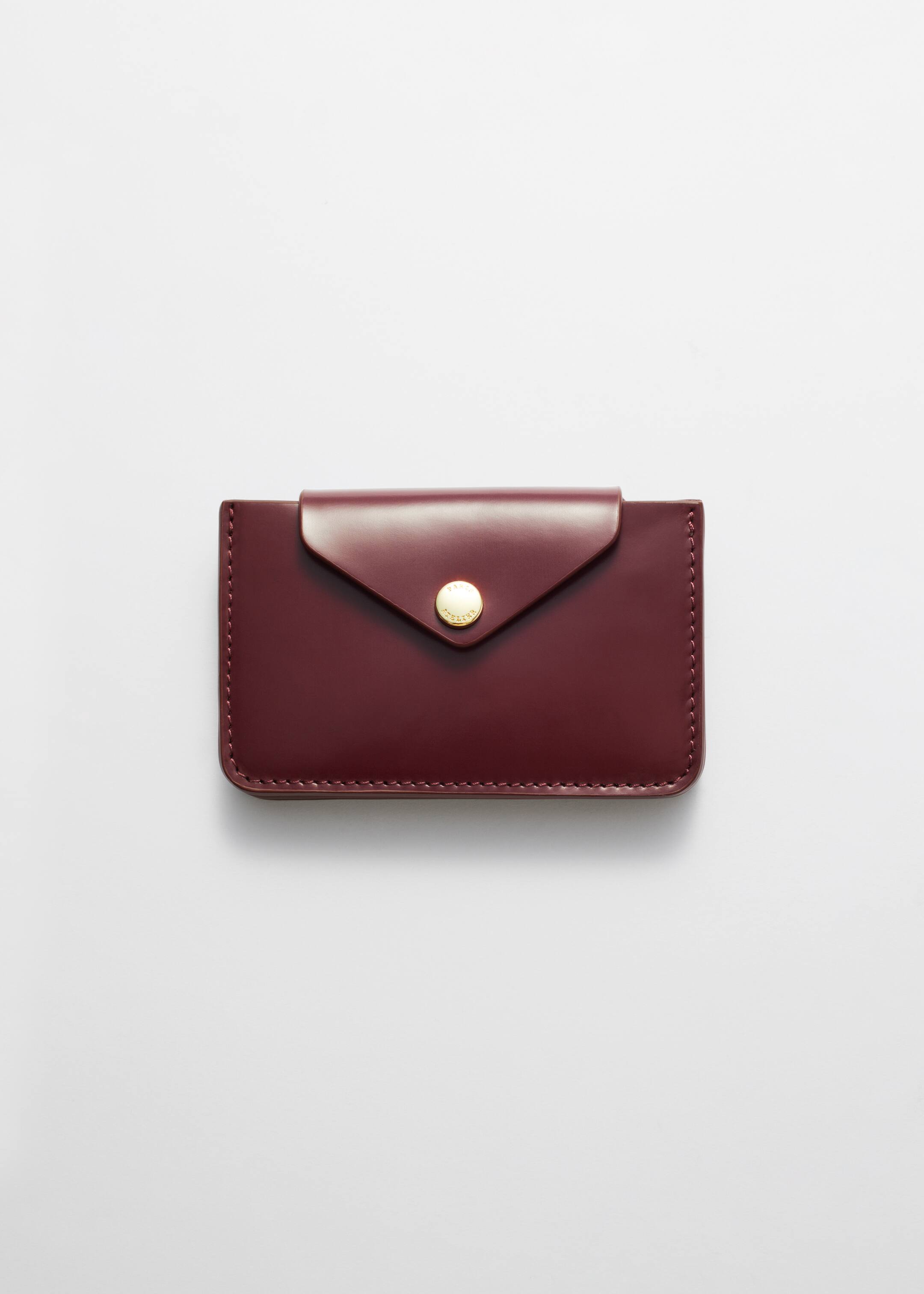 Agrandir l'image: Porte-cartes en cuir - Bordeaux - FEMME | H&M BE 1