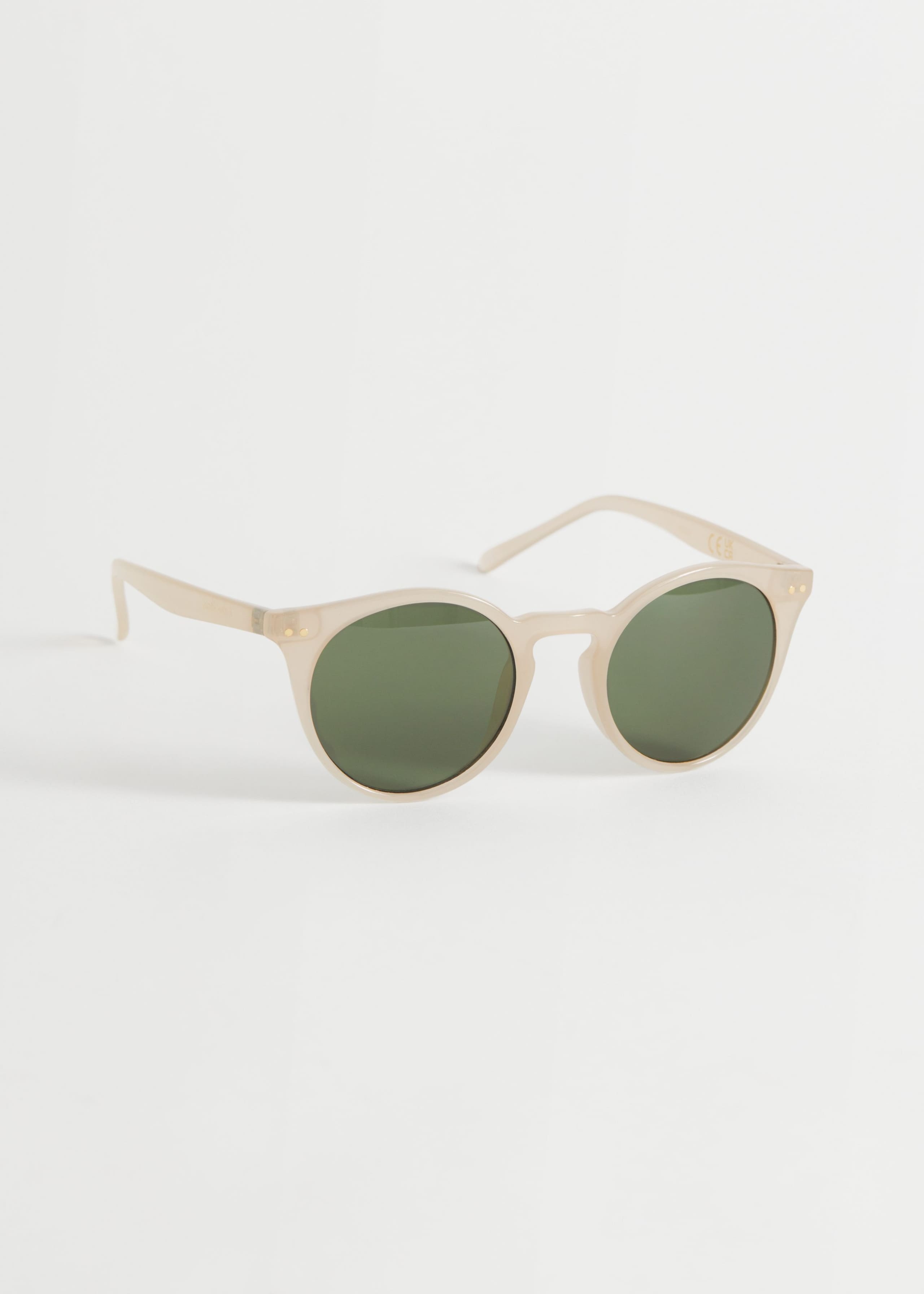 Pantos Round Sunglasses - Orange Transparent - Natura morta
