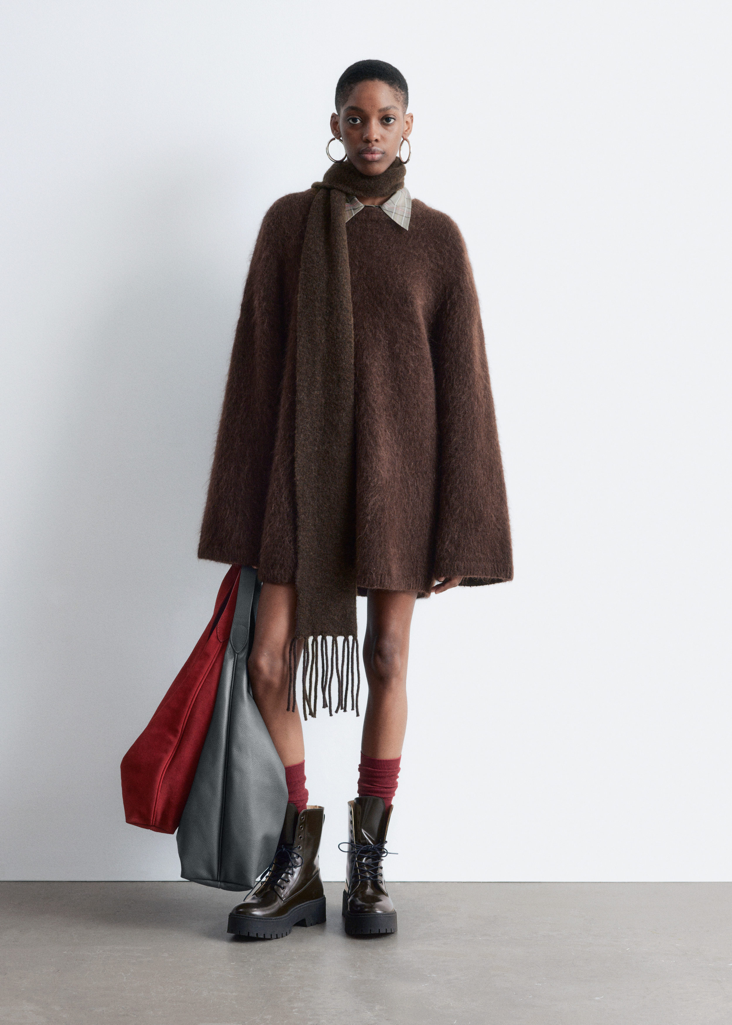 Oversized Mohair-Blend Sweater - Dark Brown - & Other Stories US