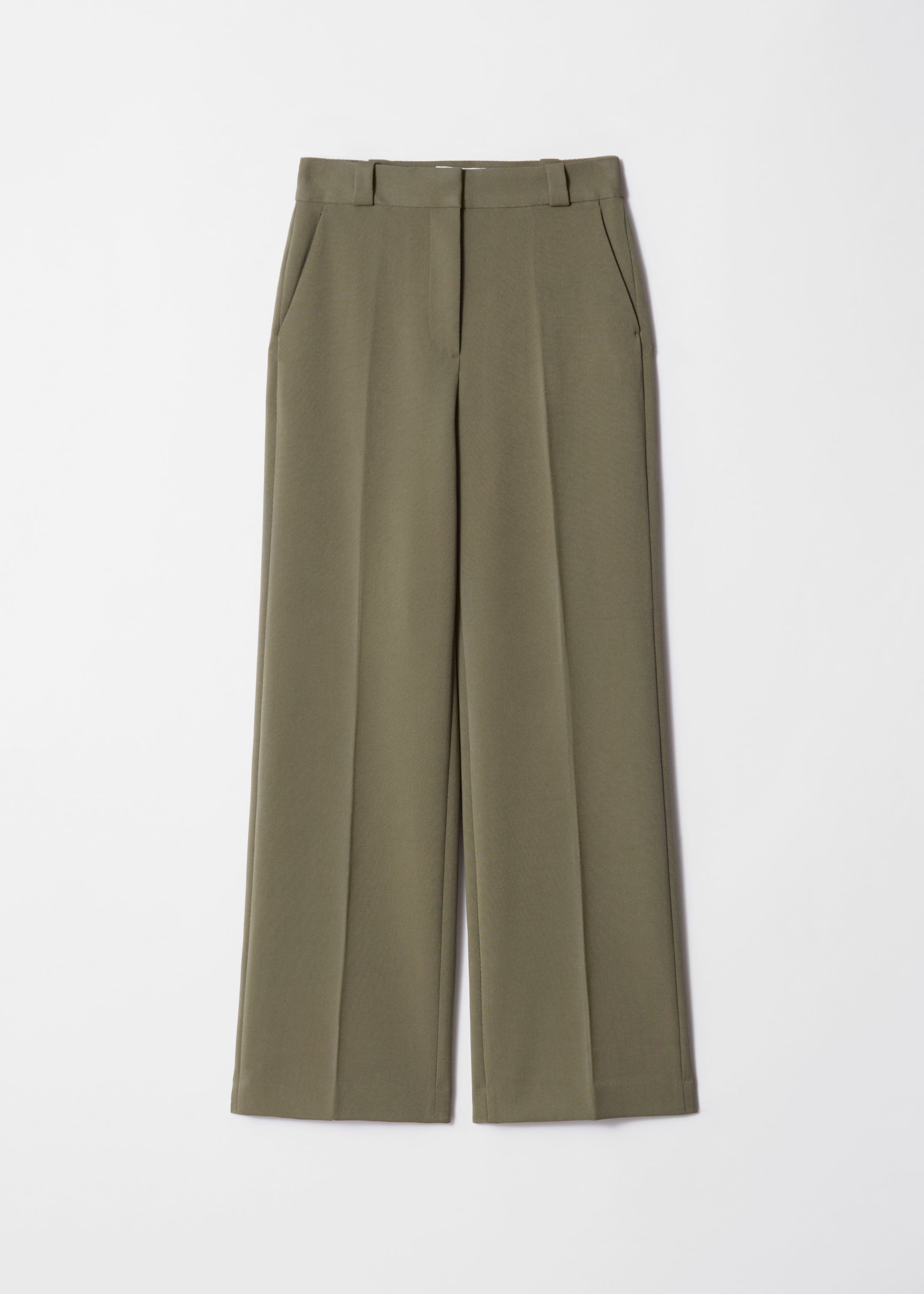 Größeres Bild anzeigen: Weite Hose mit Bügelfalten - Khaki - Ladies | H&M AT 1