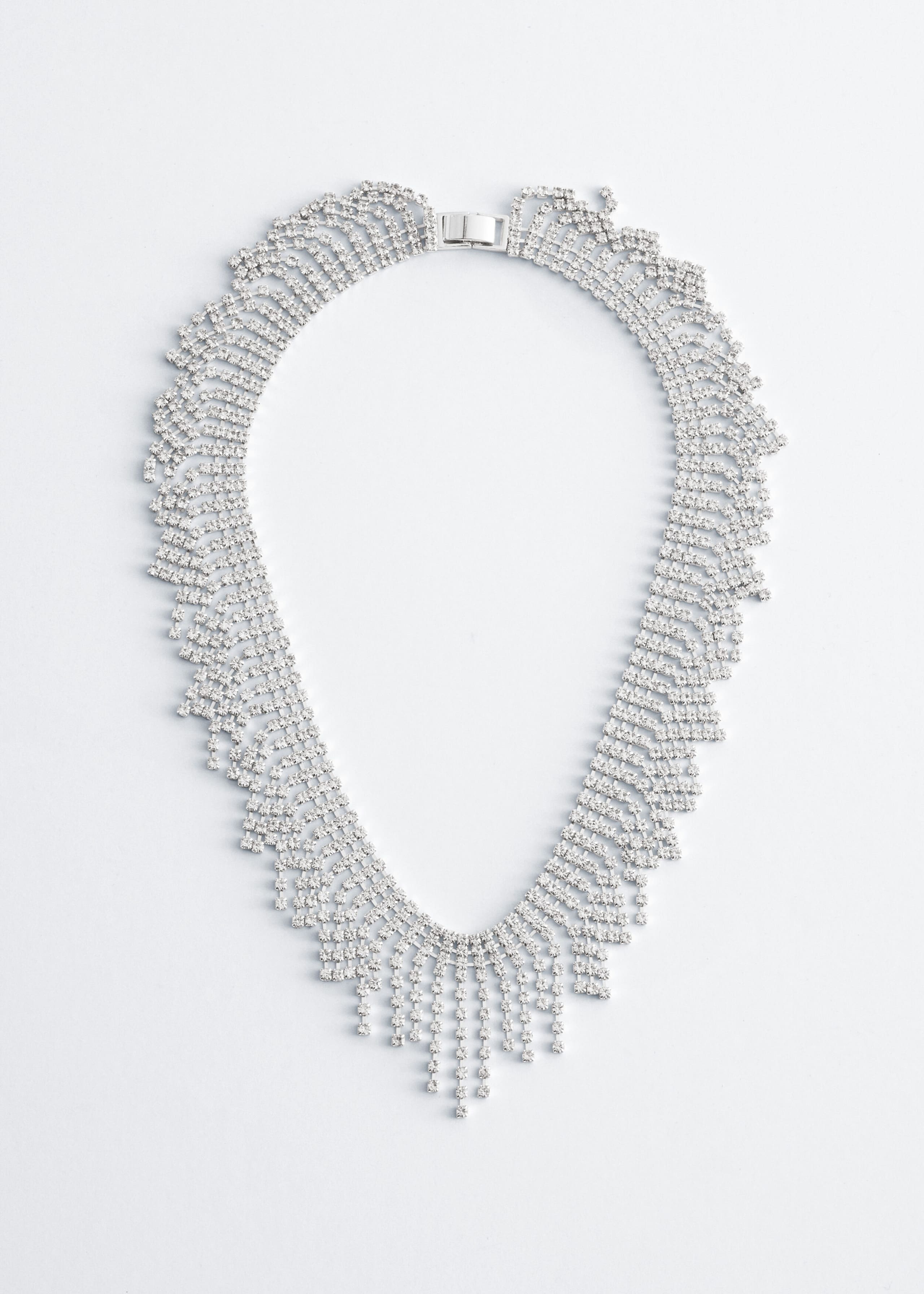 Llamativo collar con pedrería - Silver - Bodegón
