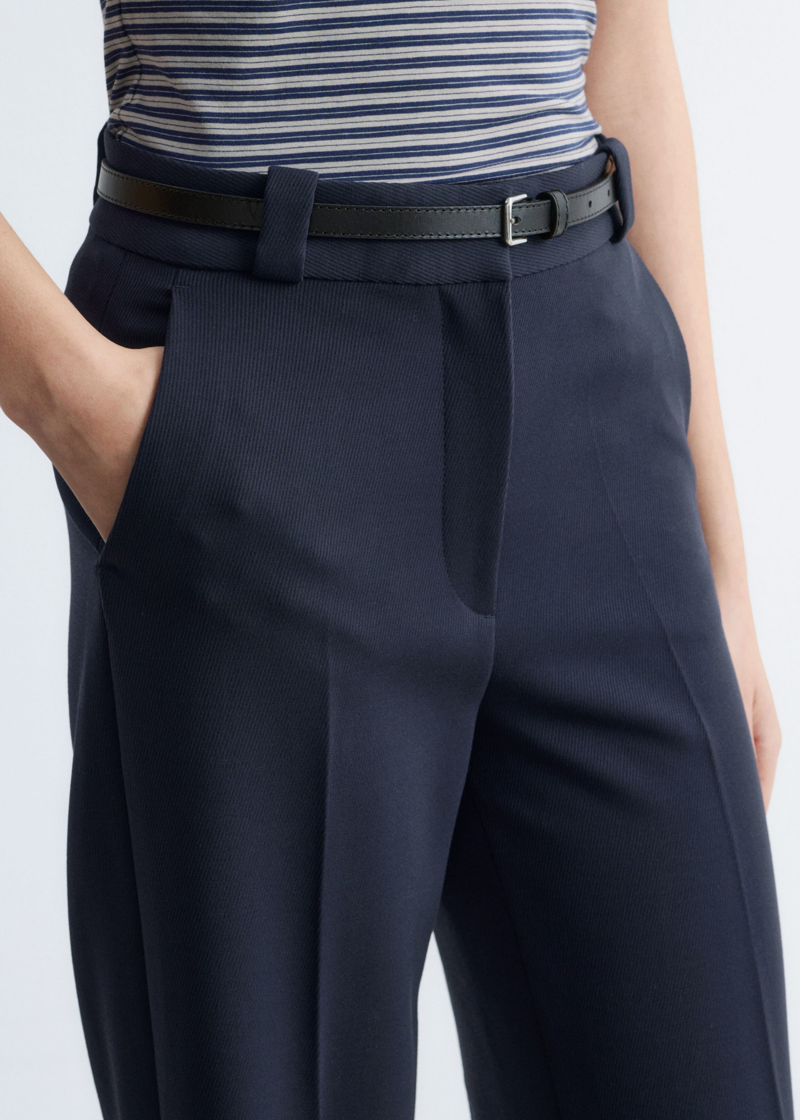 Image of Straight Press-Crease Trousers
