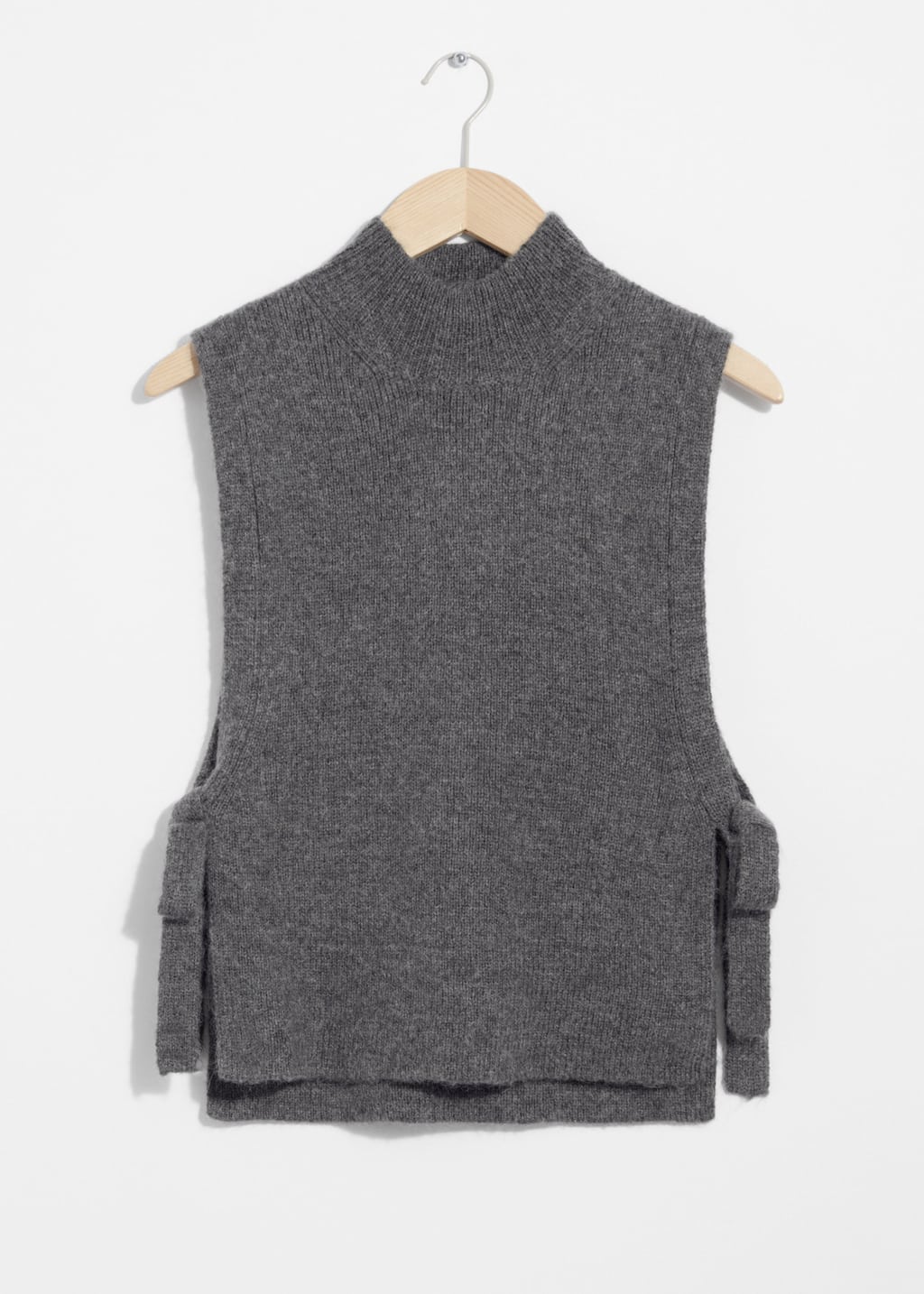 Wool Bib Collar - Black - Still Life
