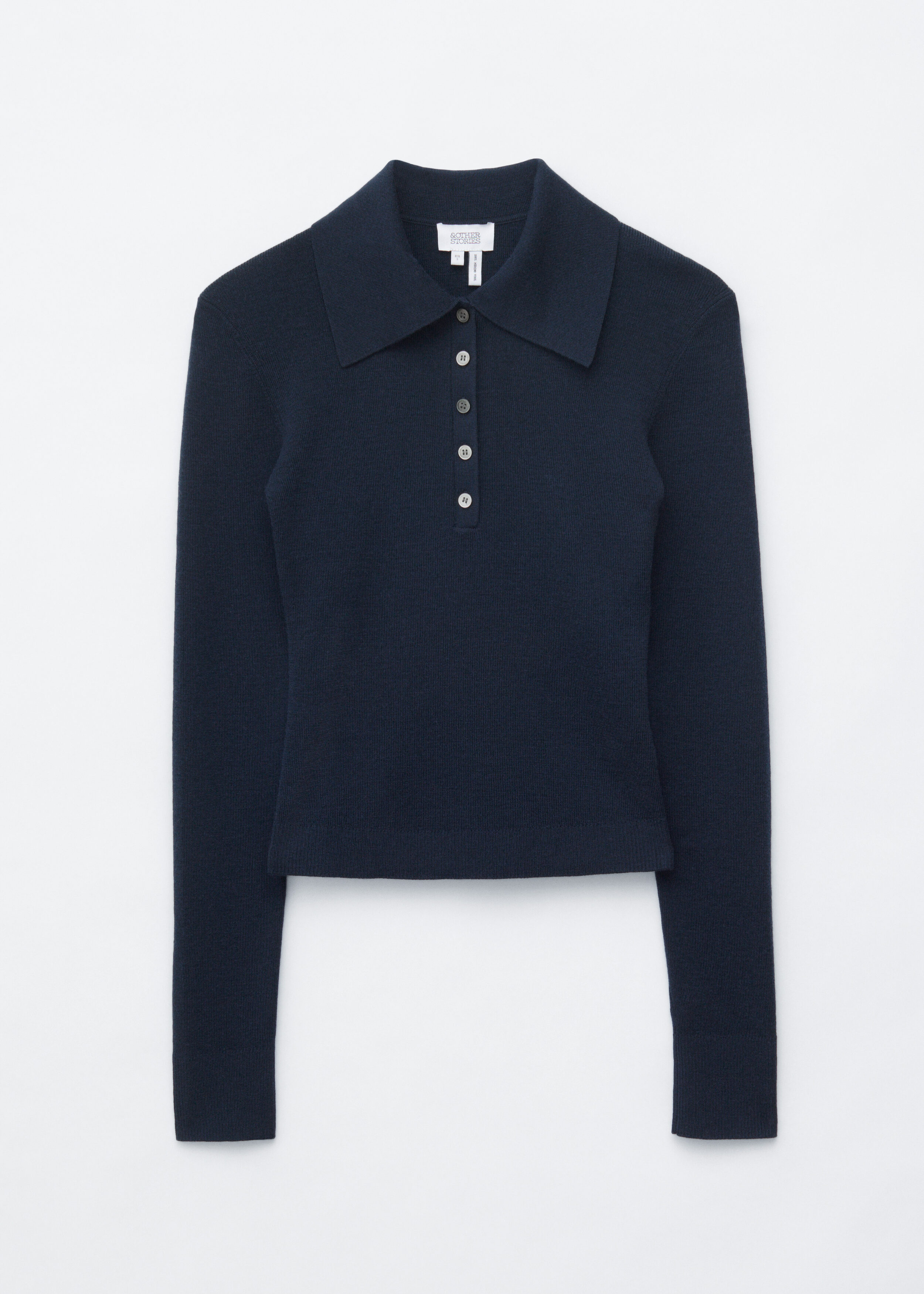 Boat-Neck Rib-Knit Top - Black - & Other Stories US