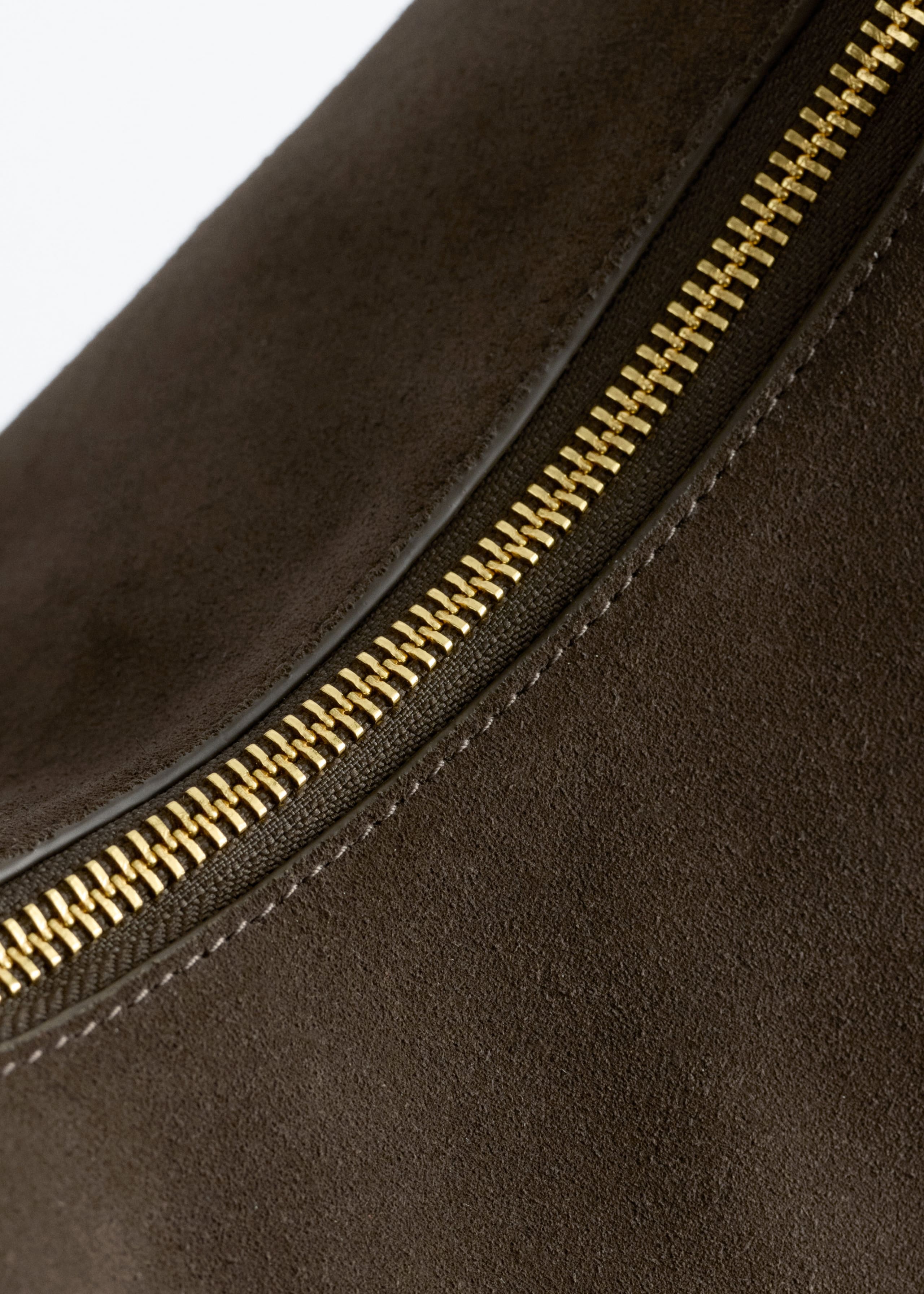Image of Suede Shoulder Bag