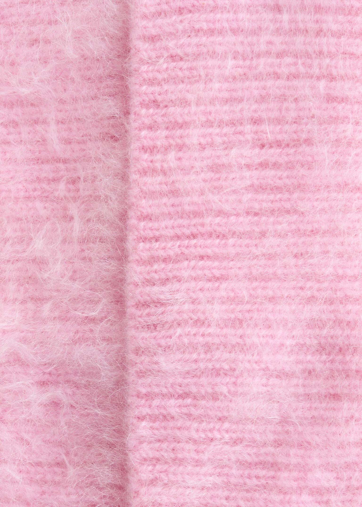 Brushed Cashmere Beanie - Light Pink/Cream - 3